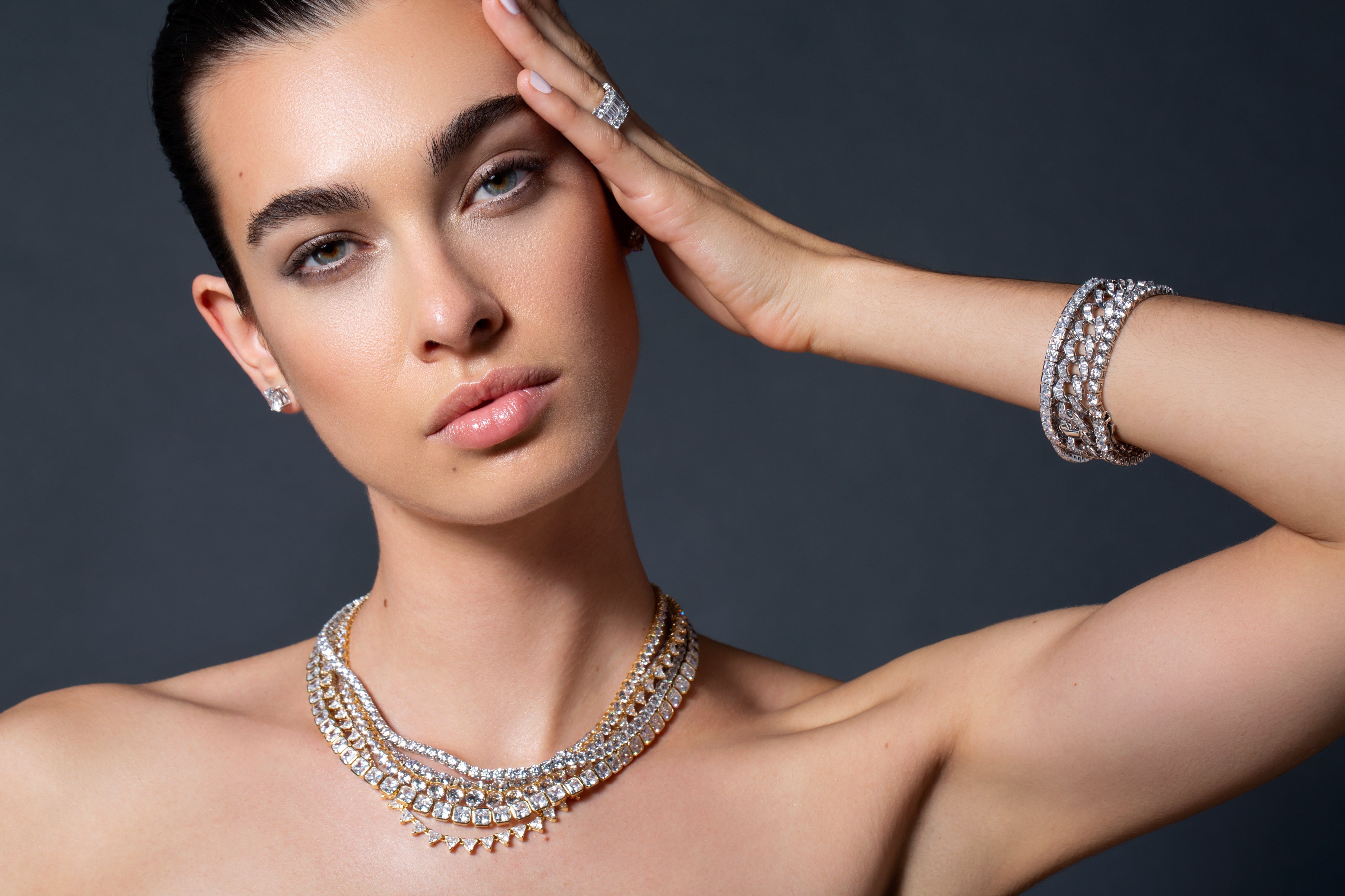 Crislu Tennis Necklaces