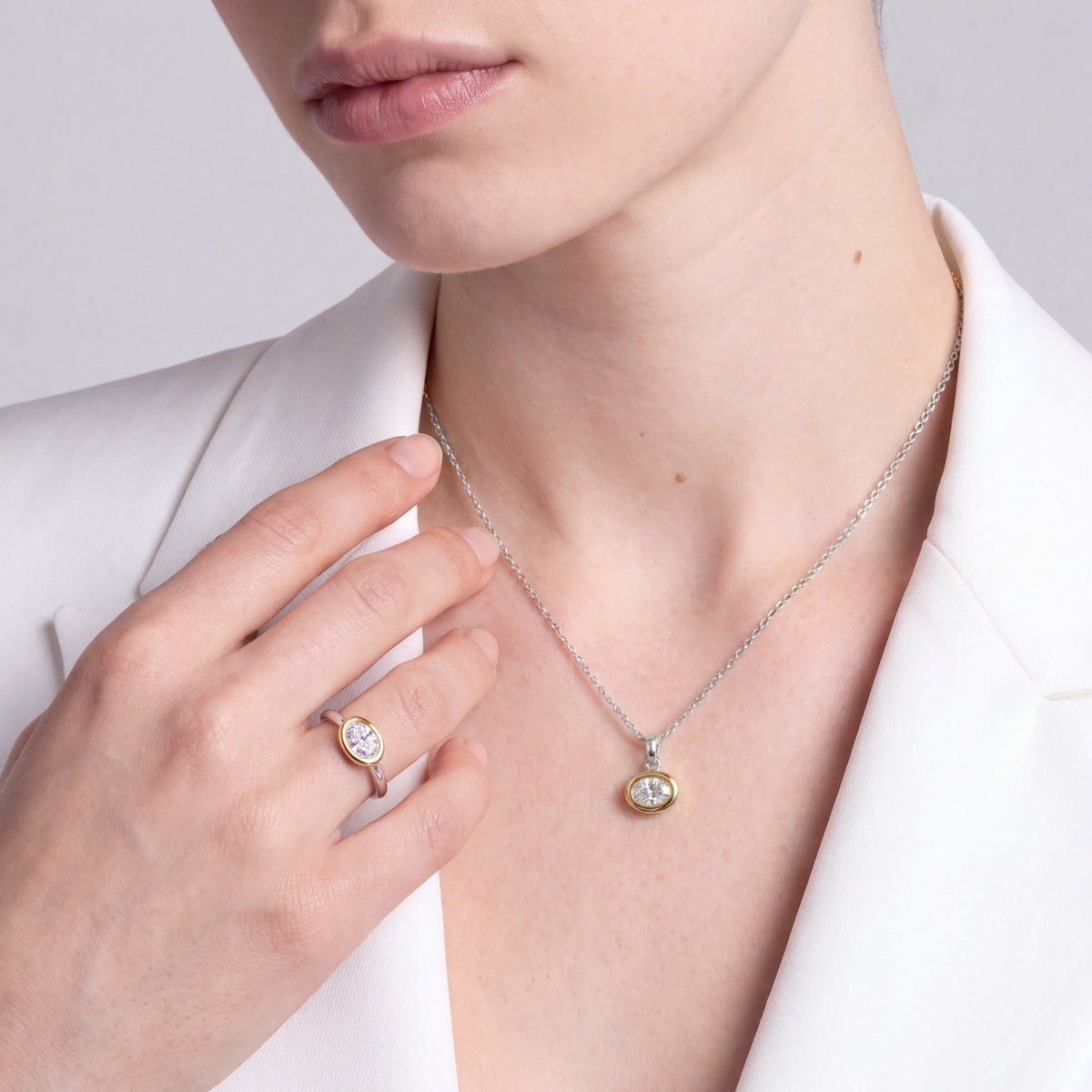 Ellipse Oval Solitaire Ring