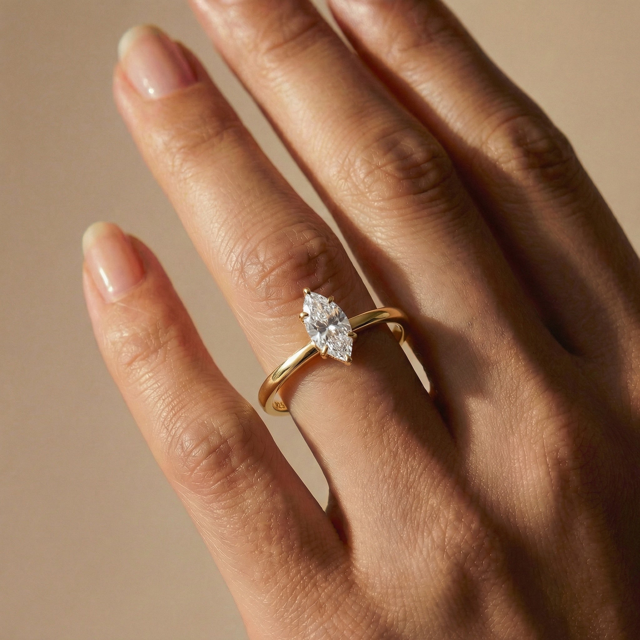 1.0ct Marquise Solitaire Ring - CRISLU