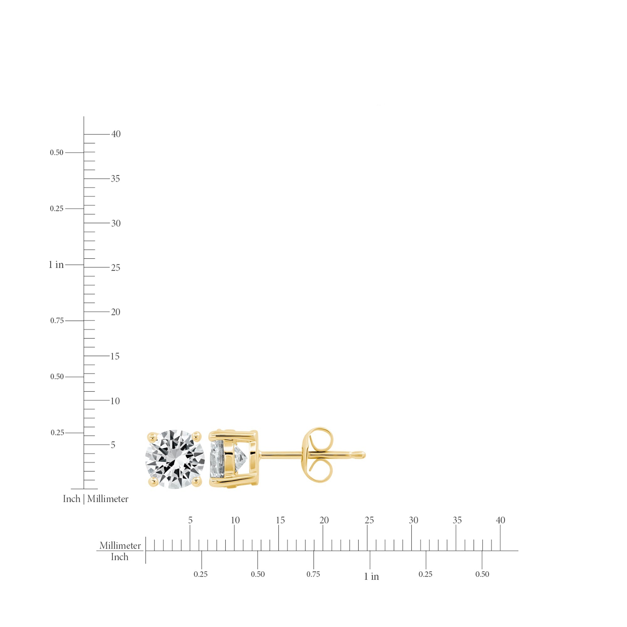 1.5ct Brilliant Stud Earrings Finished in Gold - CRISLU