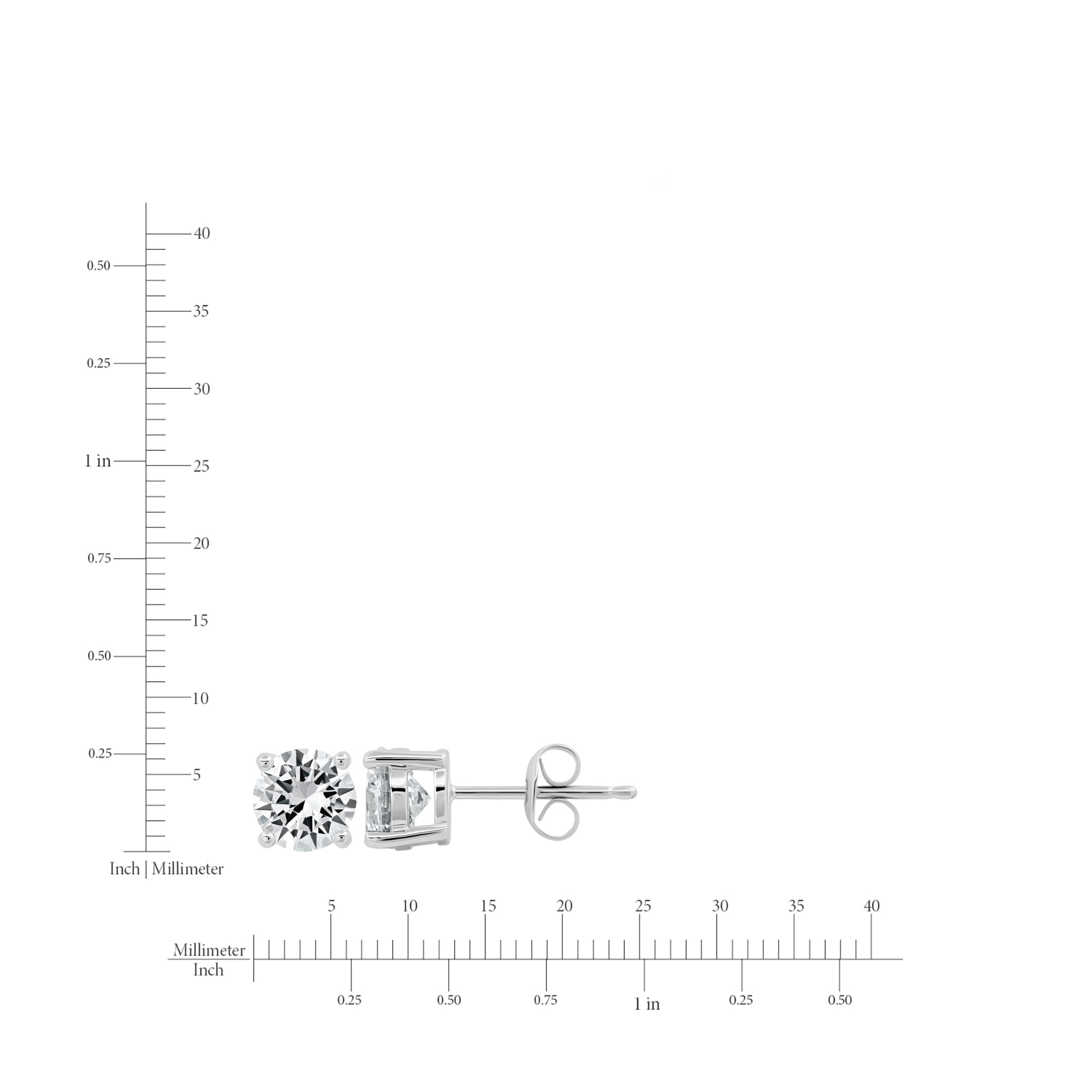 1.5ct Brilliant Stud Earrings Finished in Platinum - CRISLU