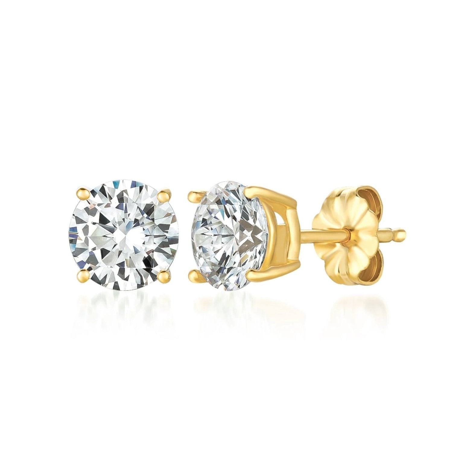 1.5ct Brilliant Stud Earrings in Gold - CRISLU