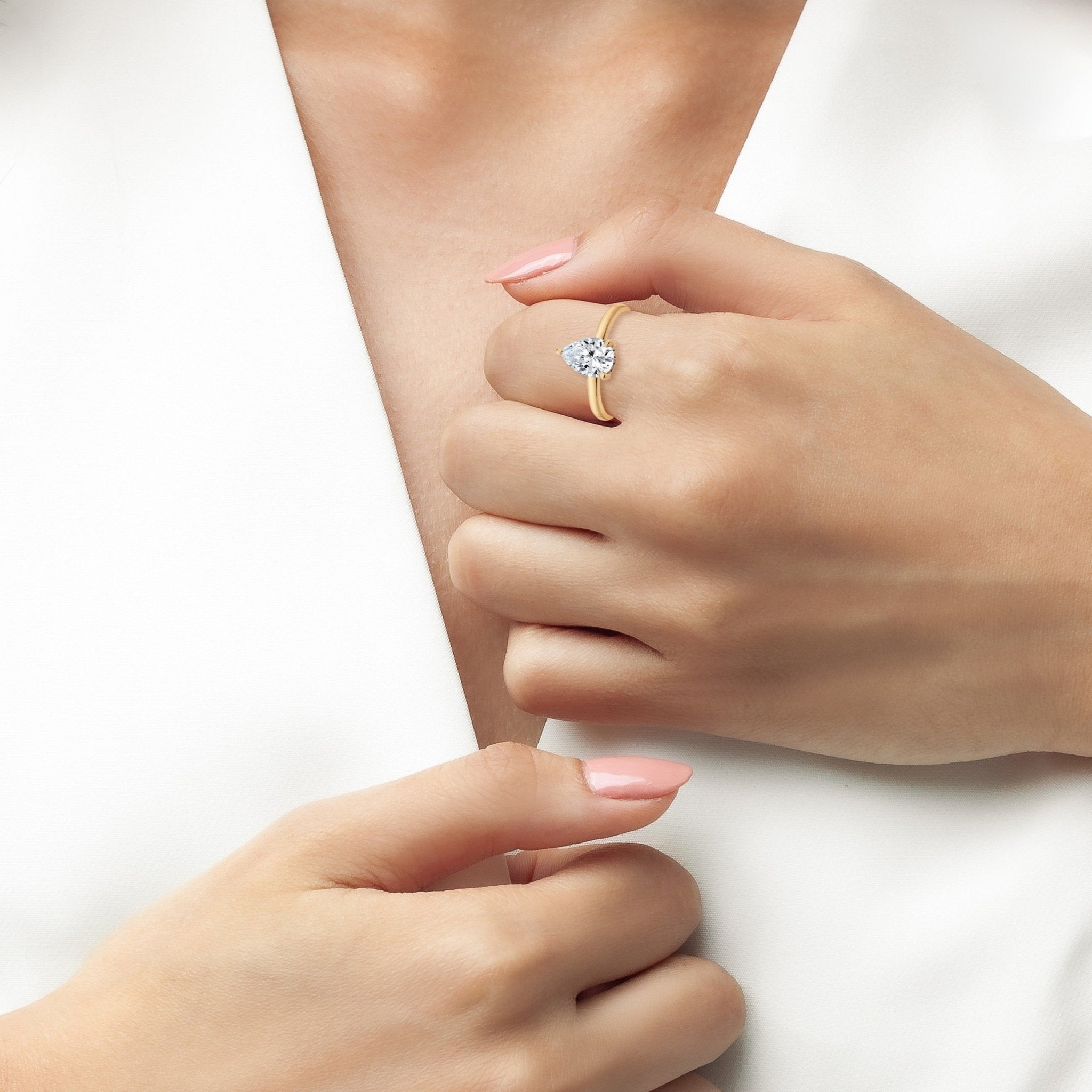 2.3ct Pear Cut Solitaire Ring - CRISLU