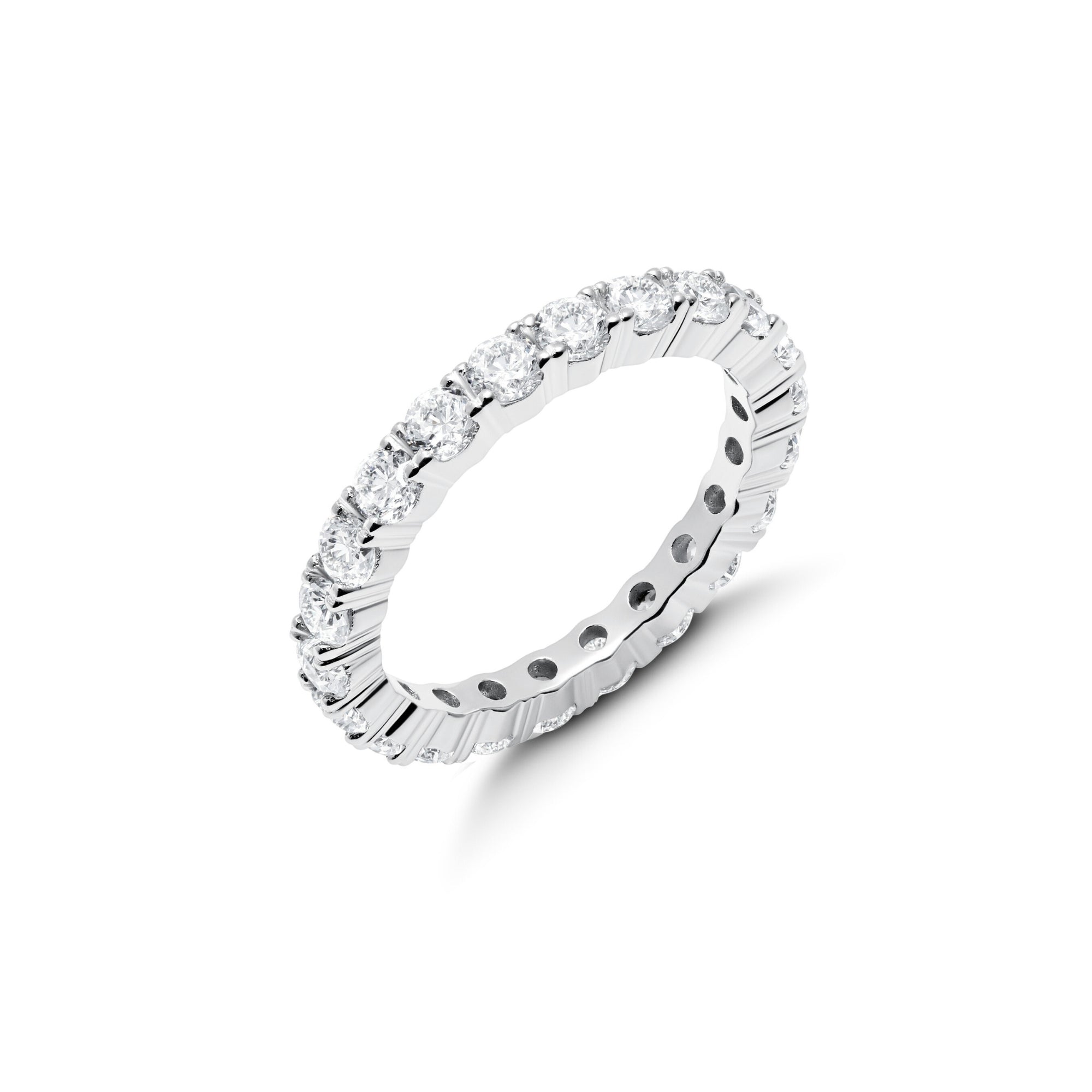 2.4ct Brilliant Cut Eternity Band Finished in Platinum - CRISLU