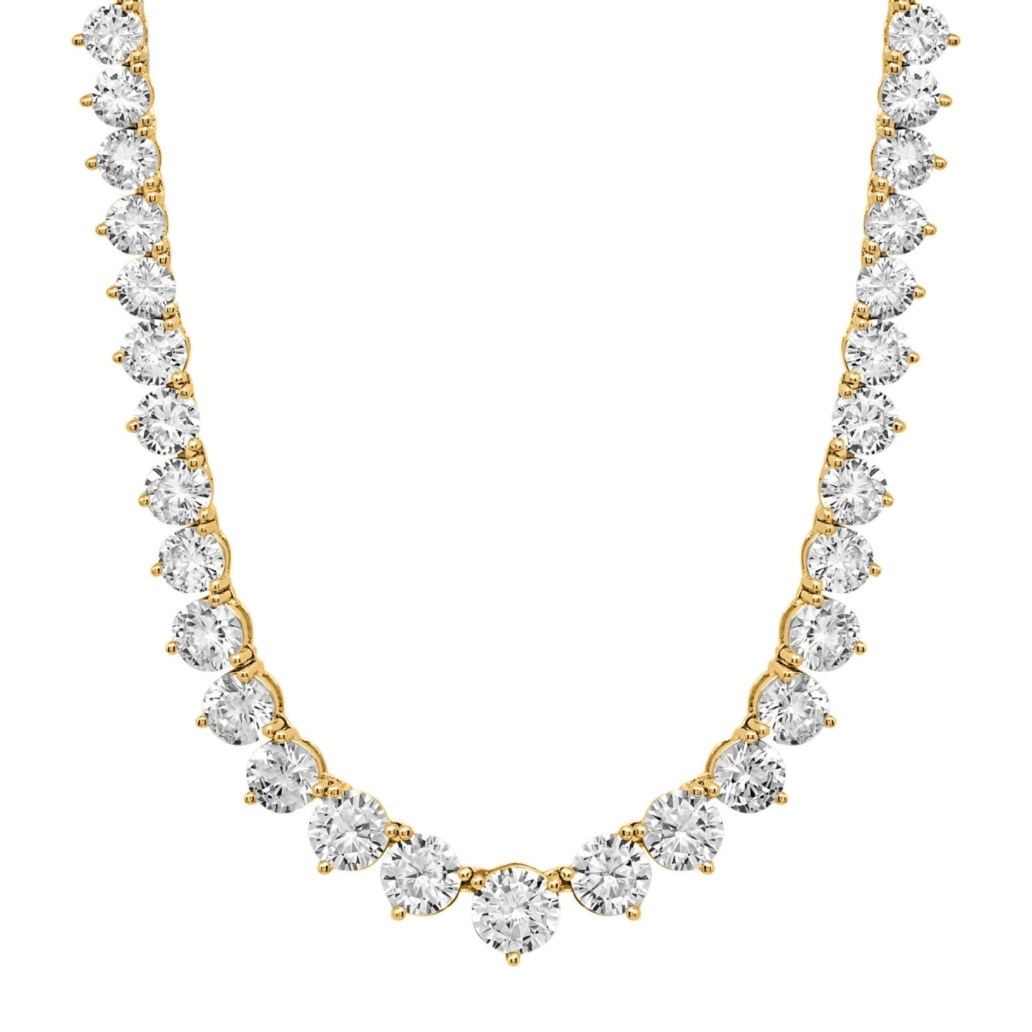 24ct Graduated Tennis Necklace - CRISLU