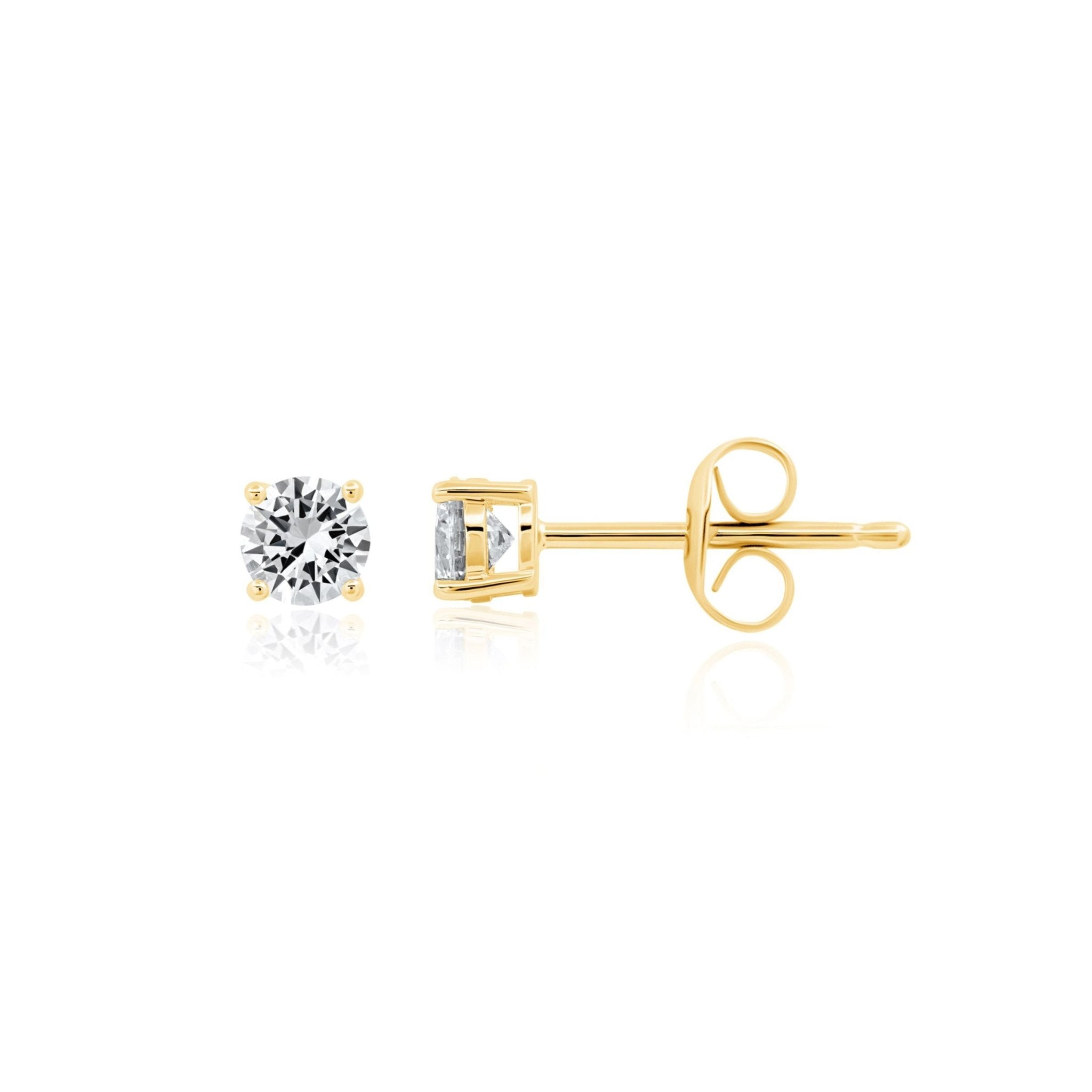.25ct Brilliant Stud Earrings Finished in Gold - CRISLU