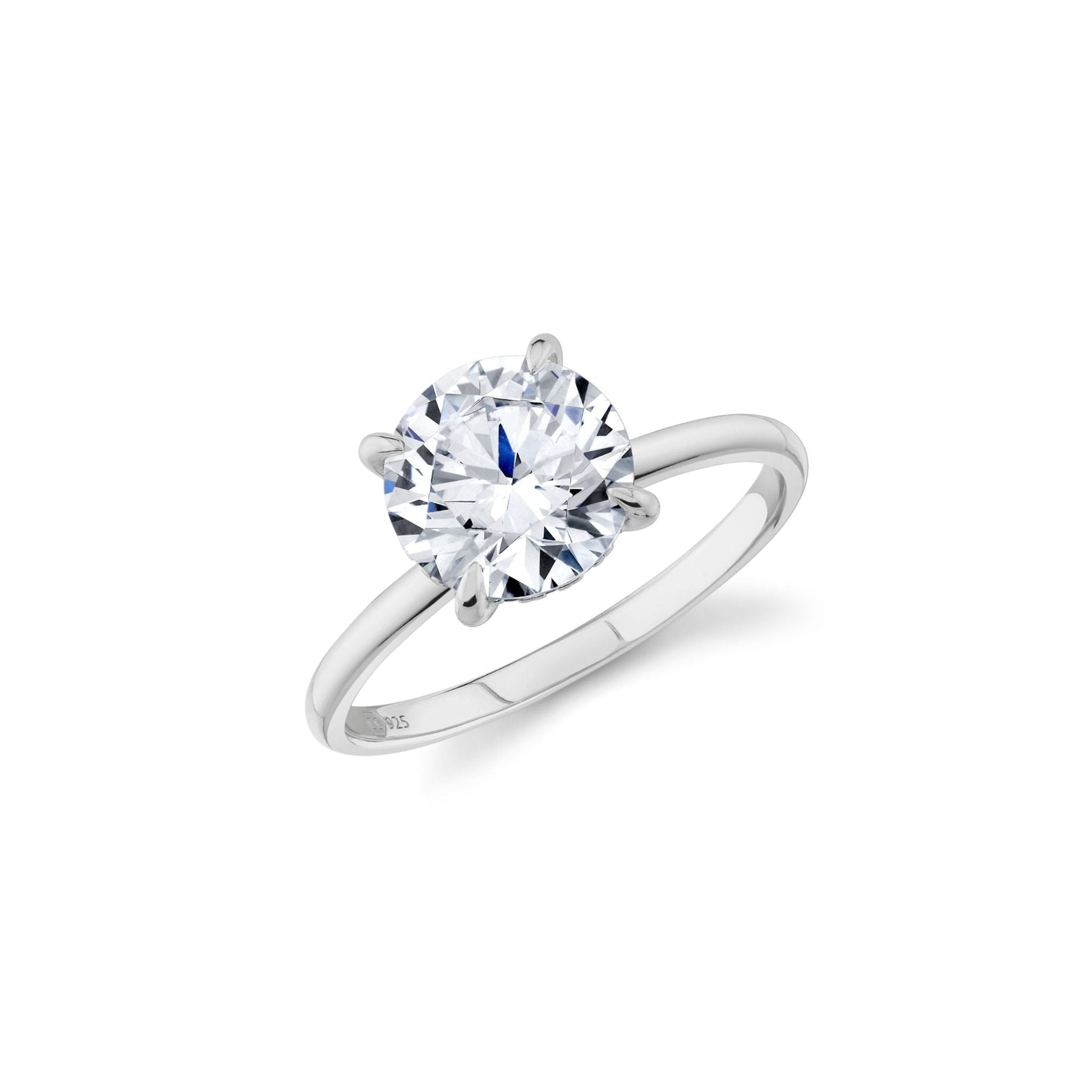 2.9ct Brillant Solitaire Ring Finished in Platinum - CRISLU