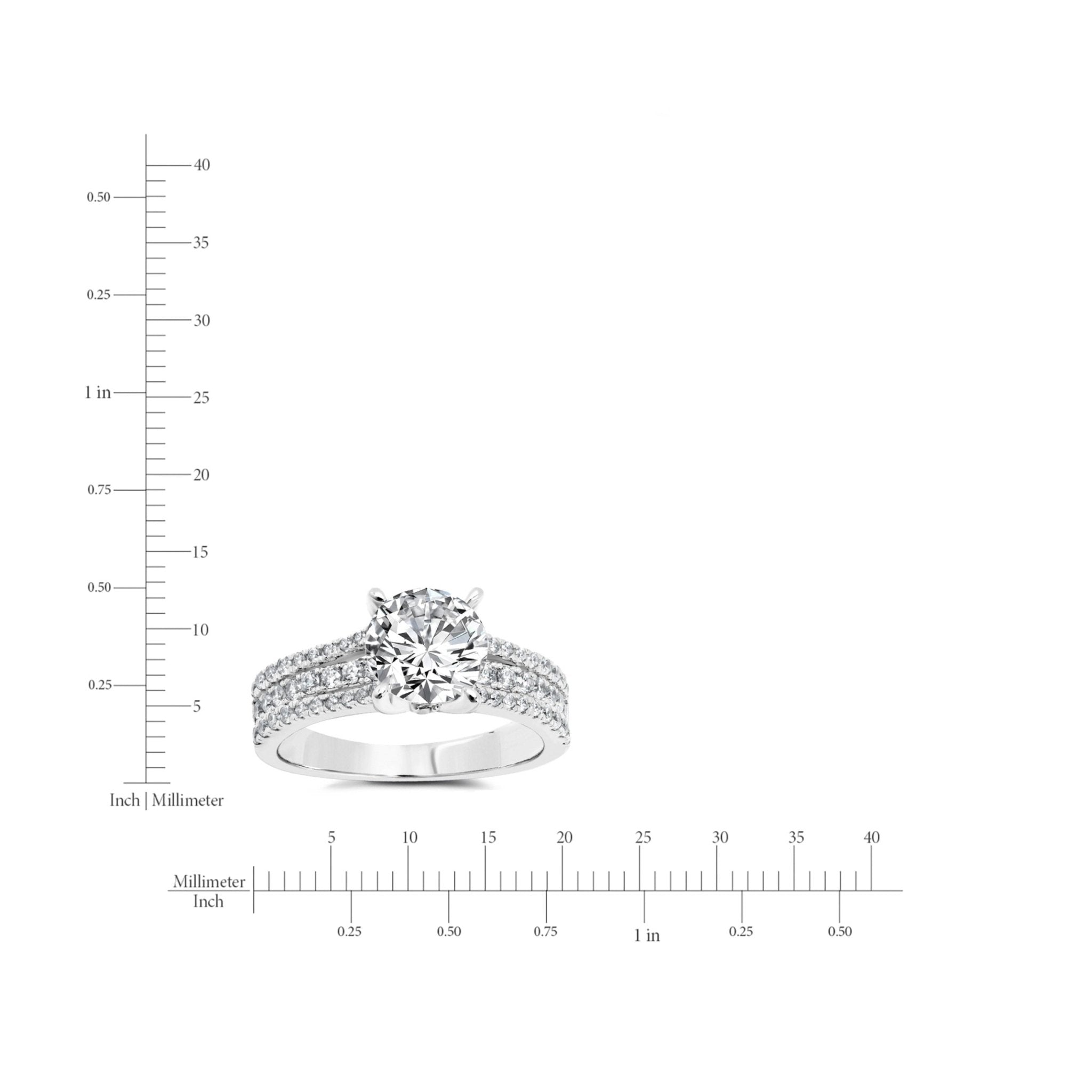 3 Band Brilliant Cut Ring Finished in Platinum - CRISLU