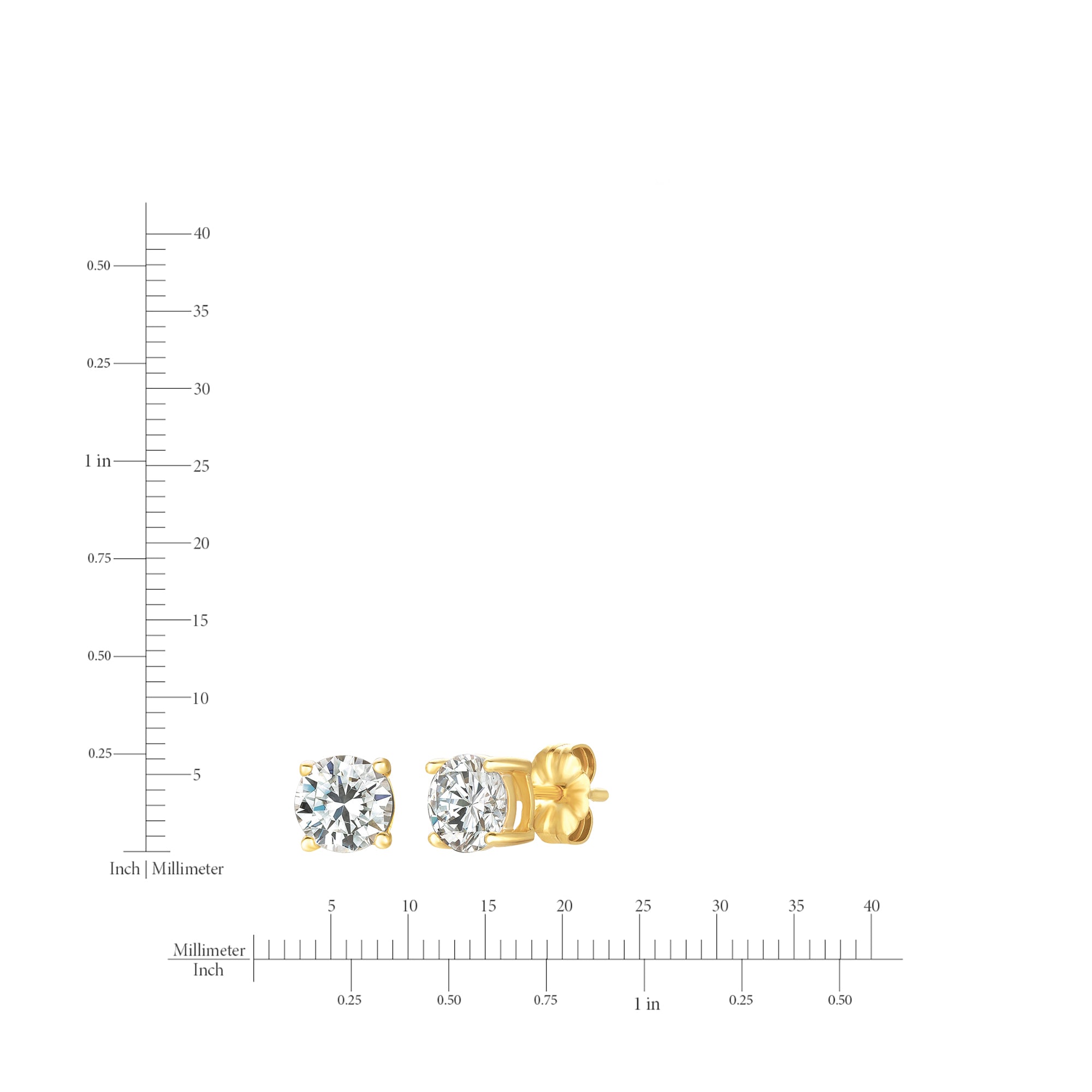 .75ct Brilliant Stud Earrings in Gold