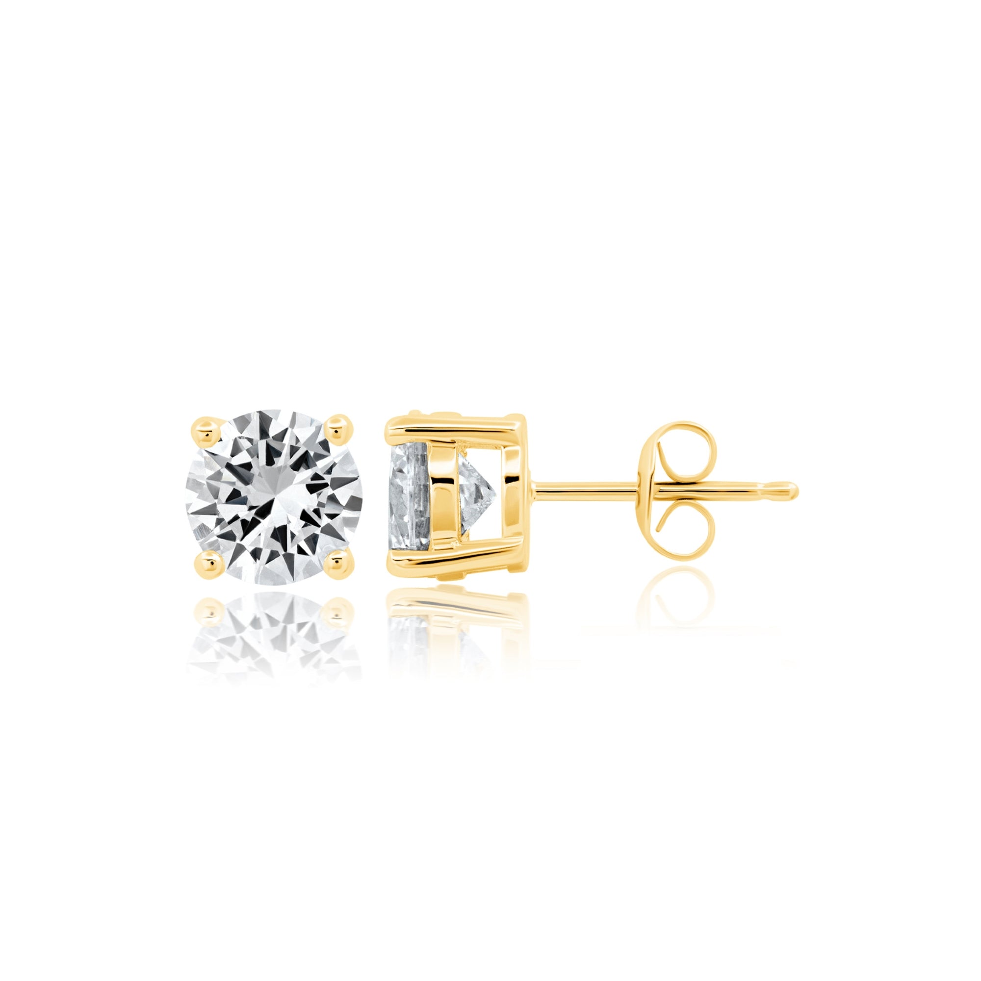 2ct Brilliant Stud Earrings Finished in Gold