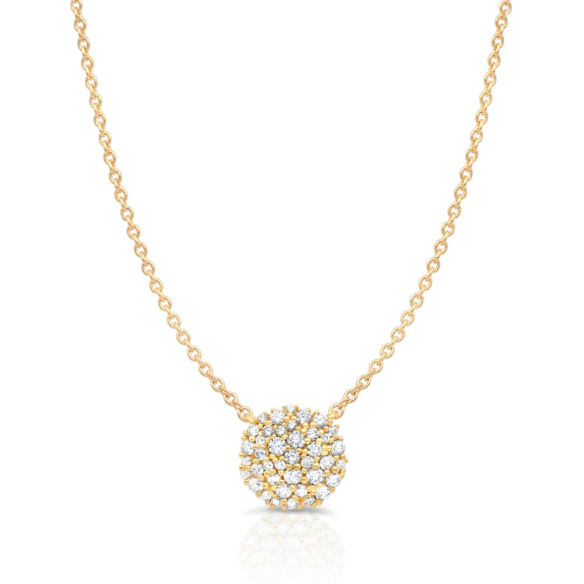 Cluster Pendant Necklace Finished in Gold