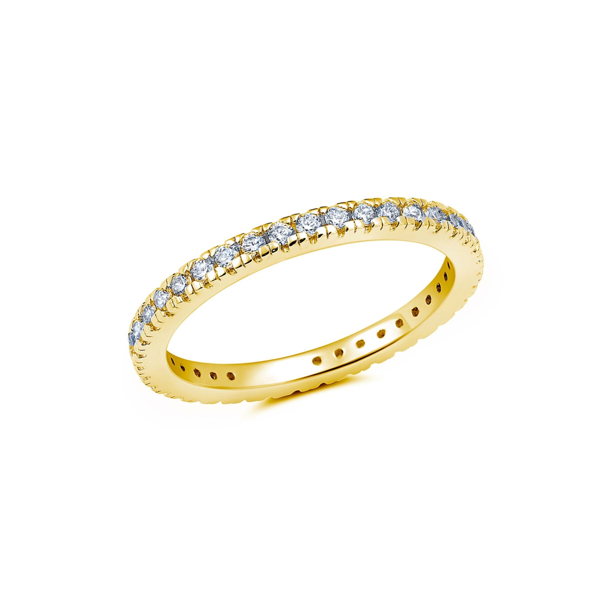 April Birthstone Eternity Band Finished in Gold