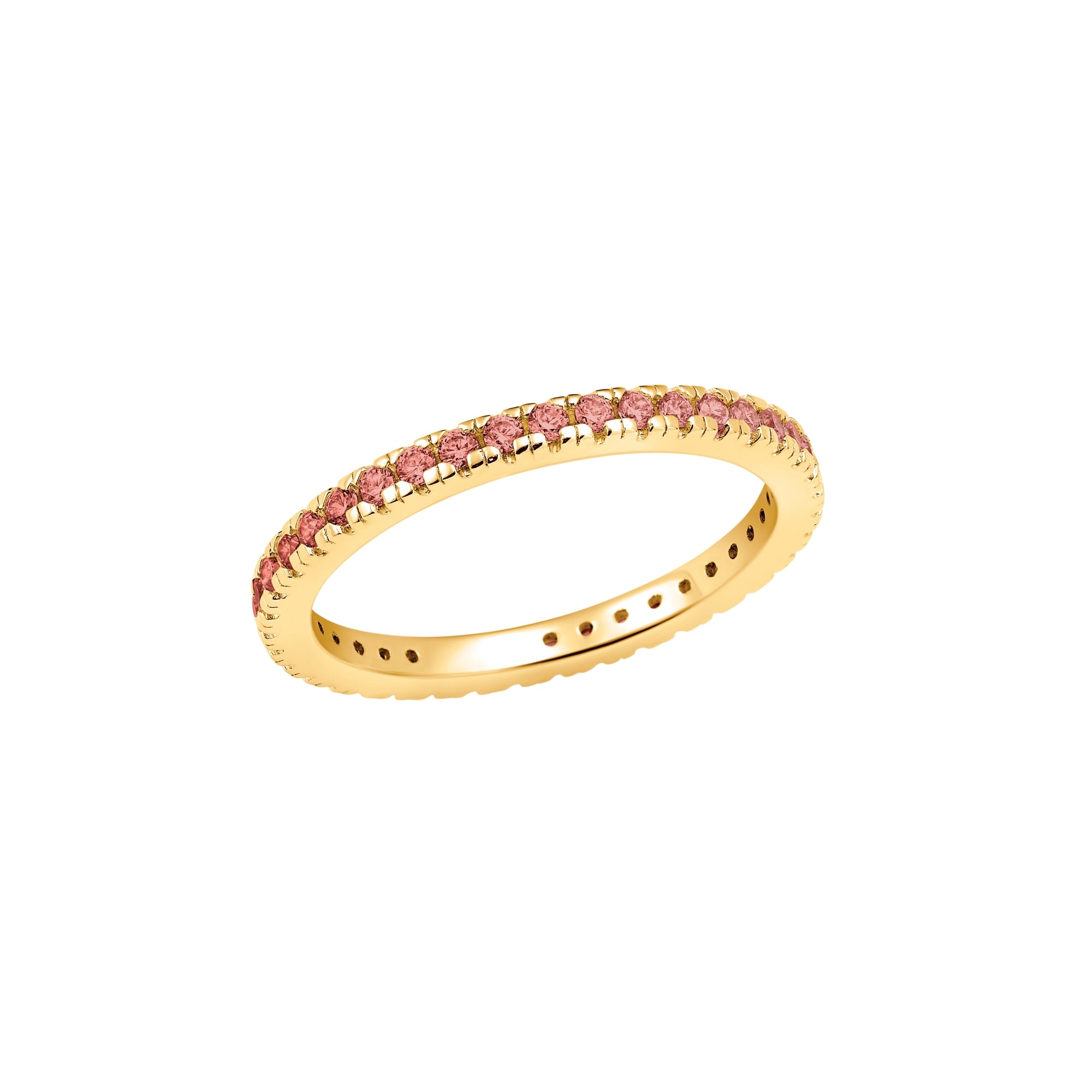 October Birthstone Eternity Band Finished in Gold
