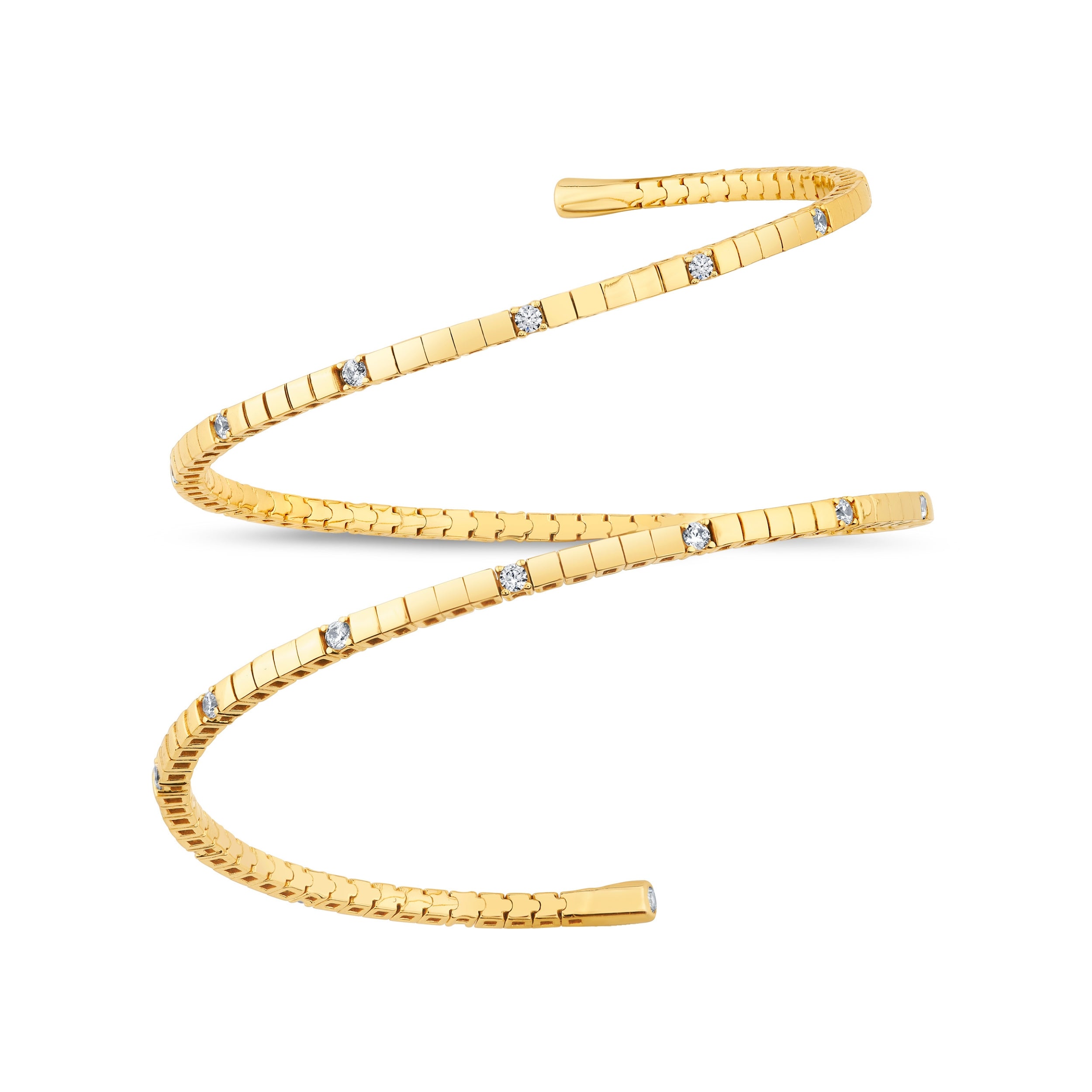 Pure Flex Two Row Bracelet Finished in Gold