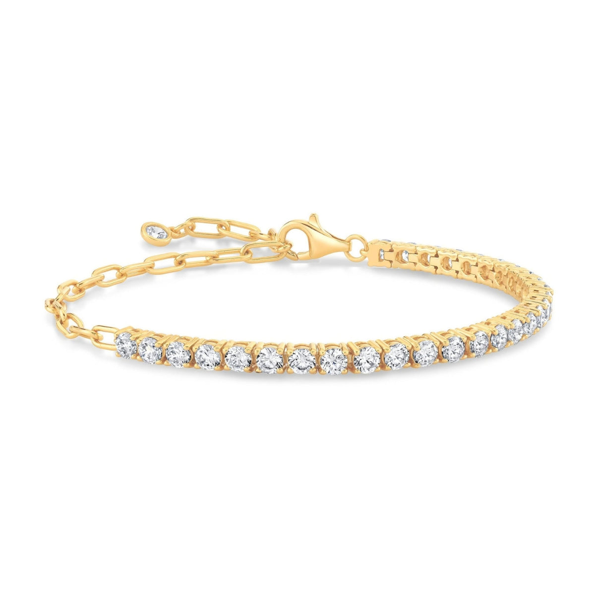 Embraced Paperclip Tennis Bracelet