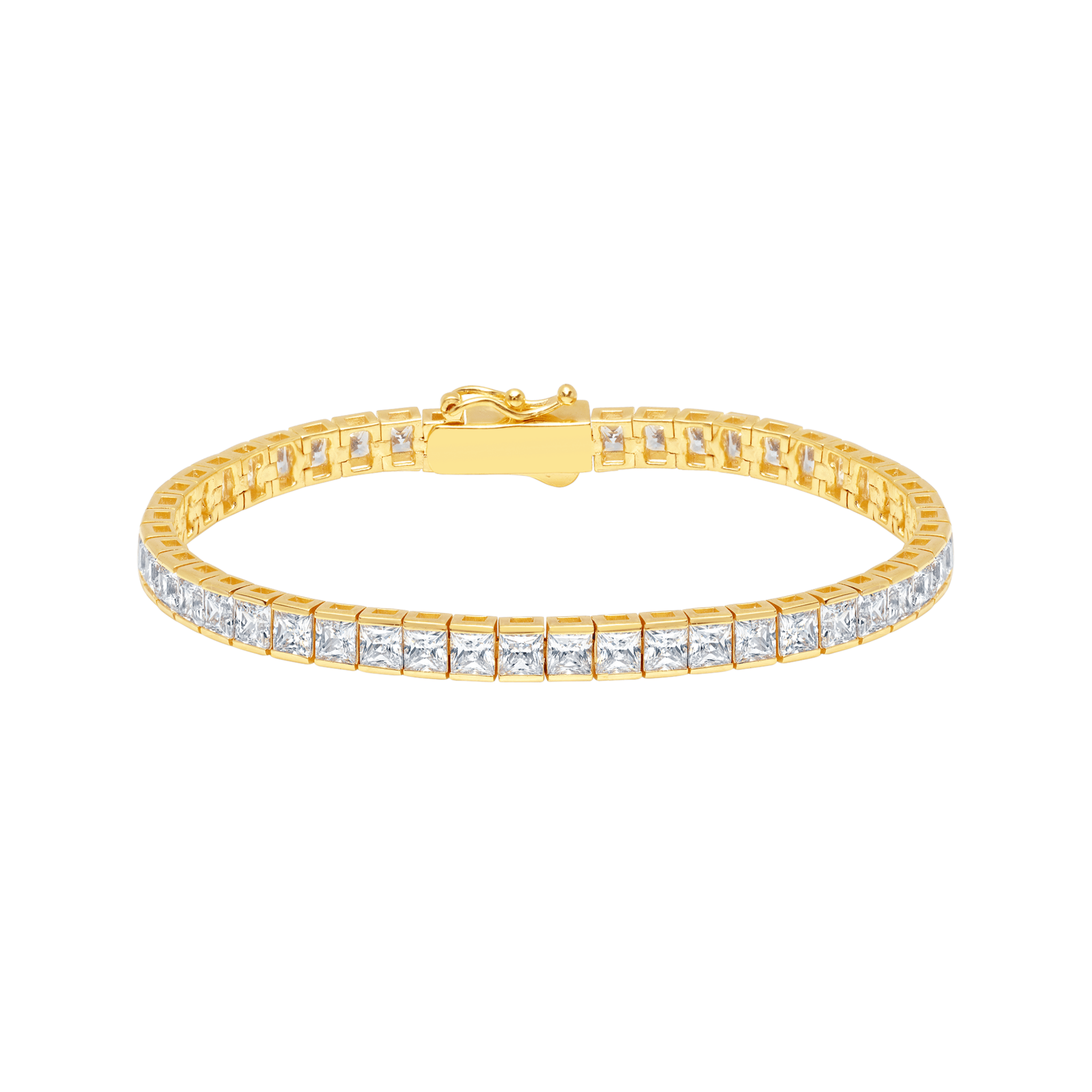 3.5mm Princess Tennis Bracelet in Gold - CRISLU
