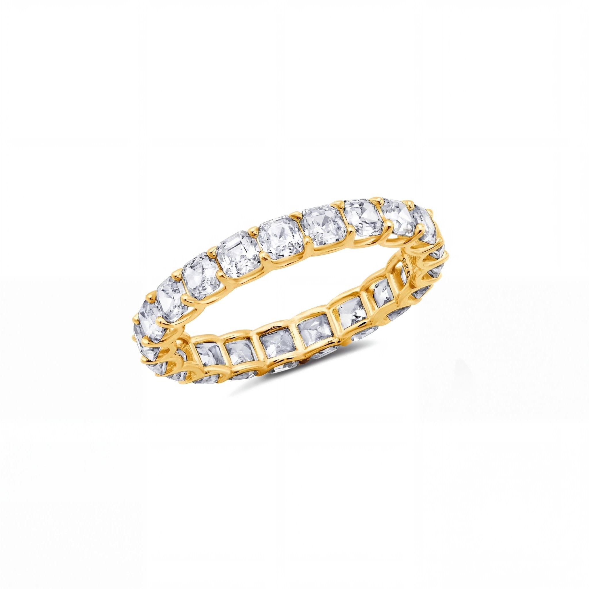 3.75ct Asscher Cut Eternity Band - CRISLU