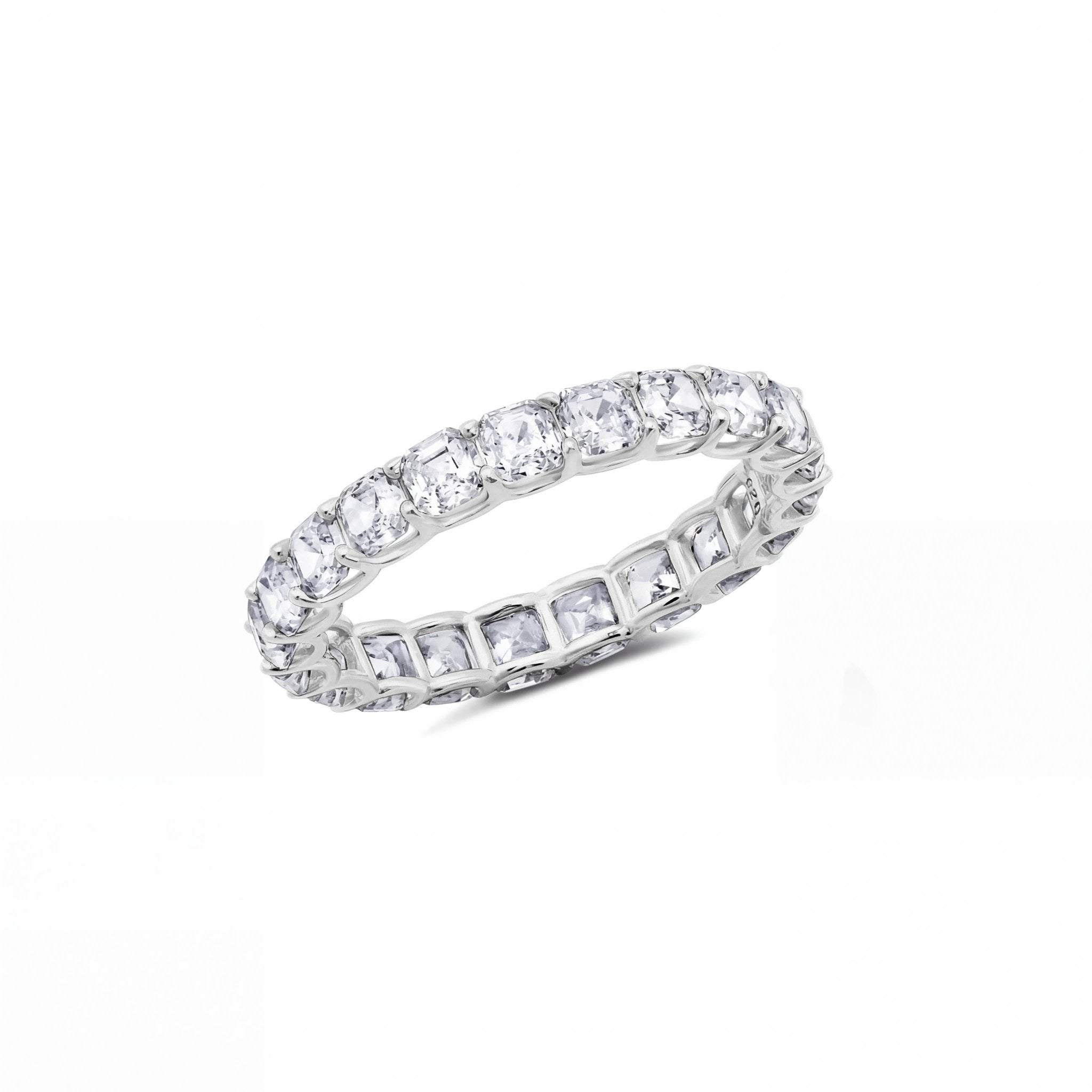 3.75ct Asscher Cut Eternity Band - CRISLU