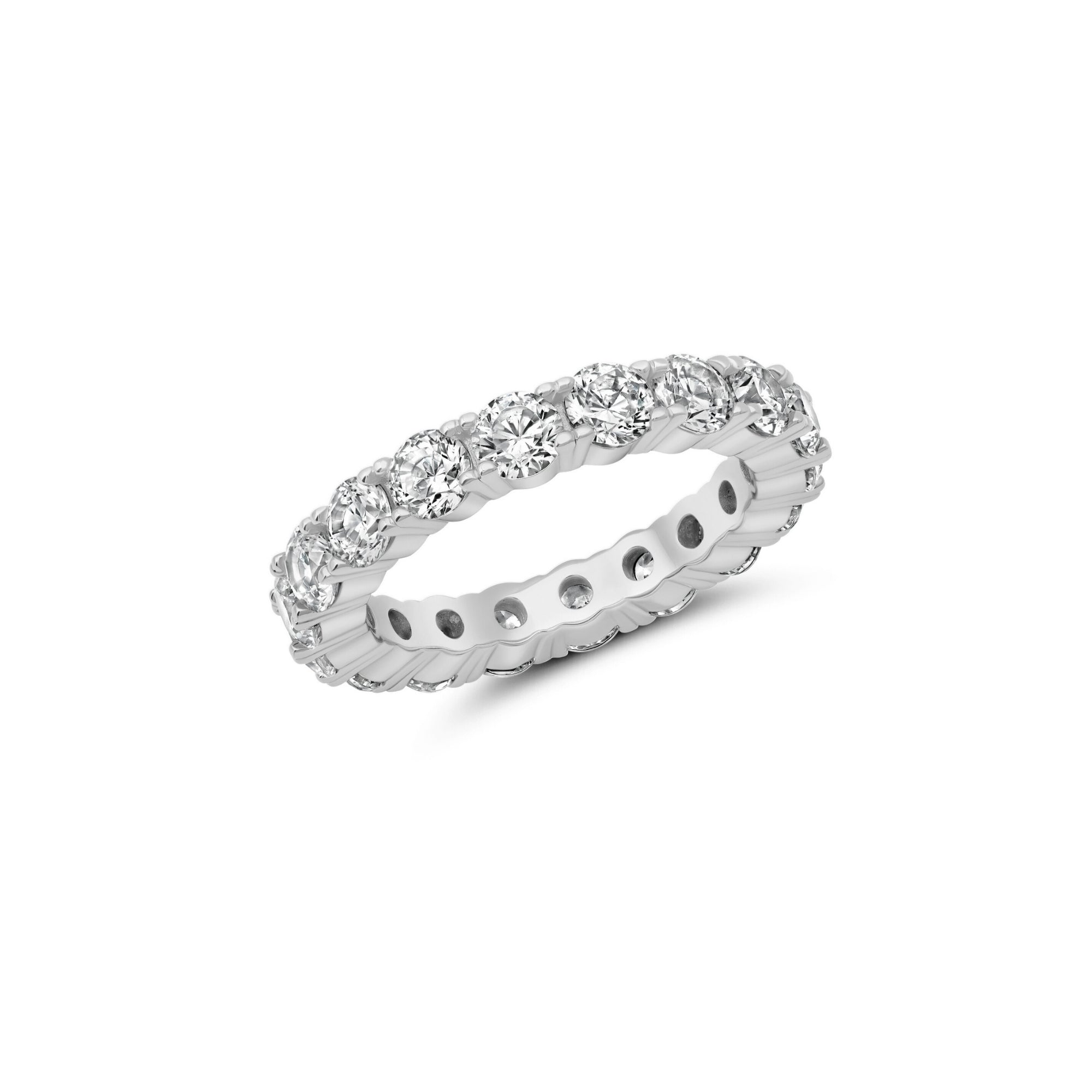 3.7ct Brilliant Cut Eternity Band Finished in Platinum - CRISLU