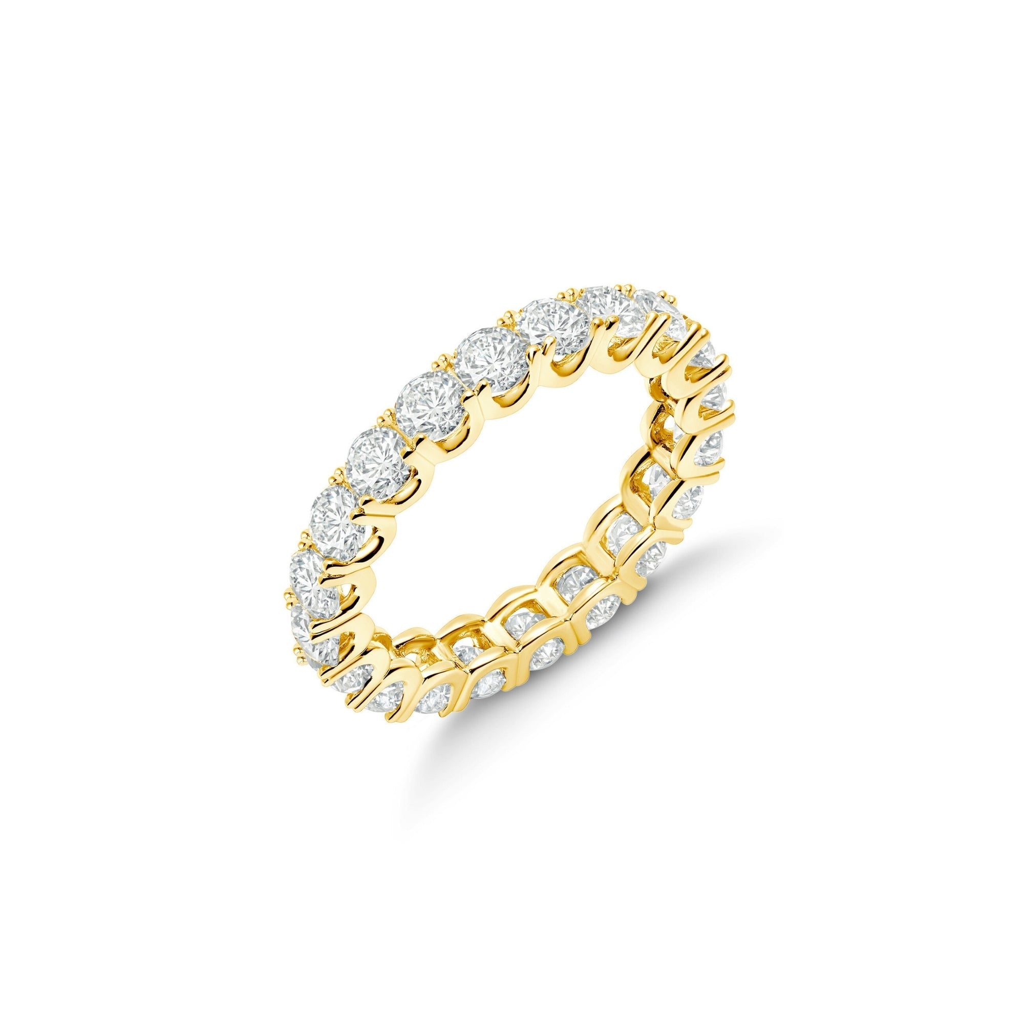 3ct Round Cut Eternity Band Finished in Gold - CRISLU