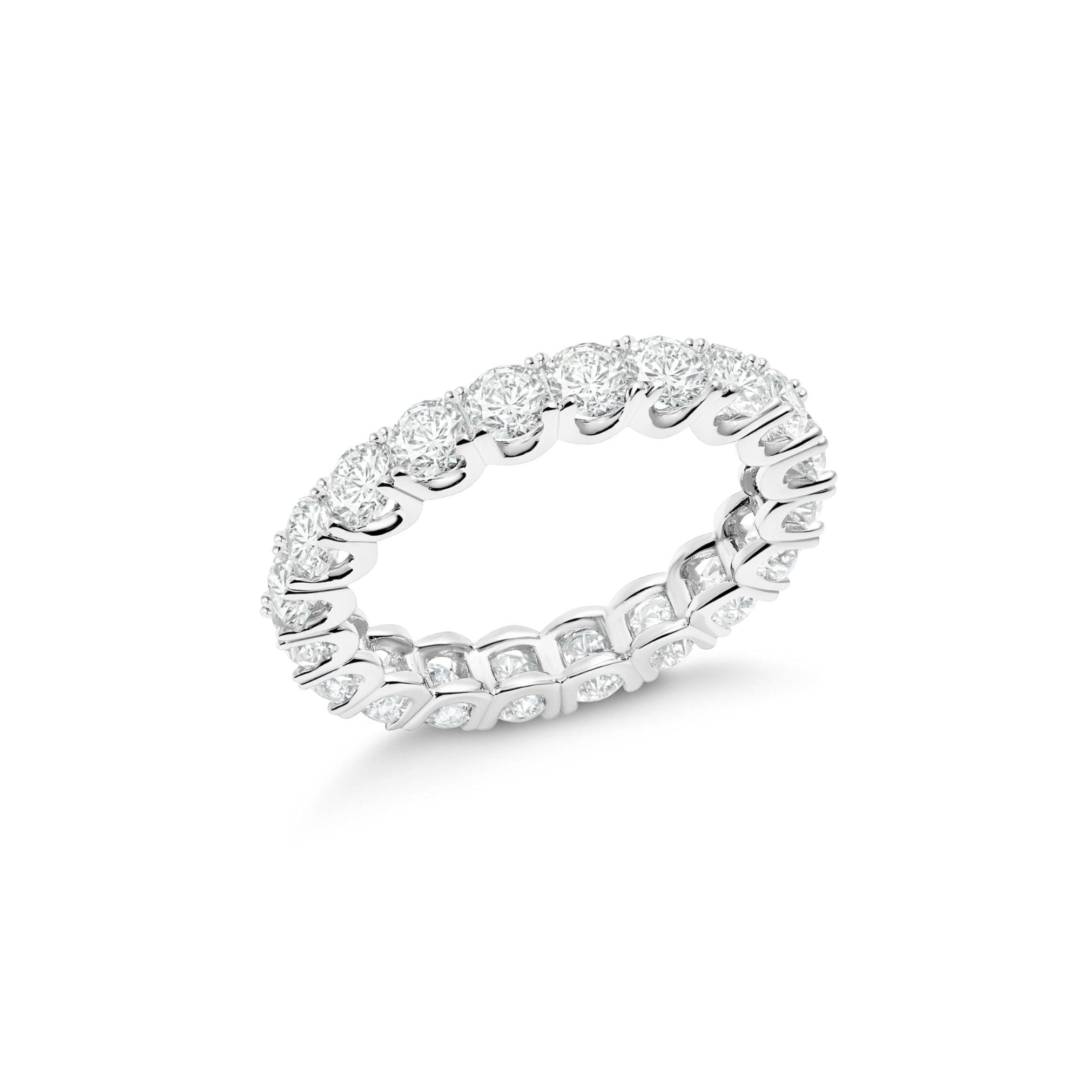 3ct Round Cut Eternity Band Finished in Platinum - CRISLU
