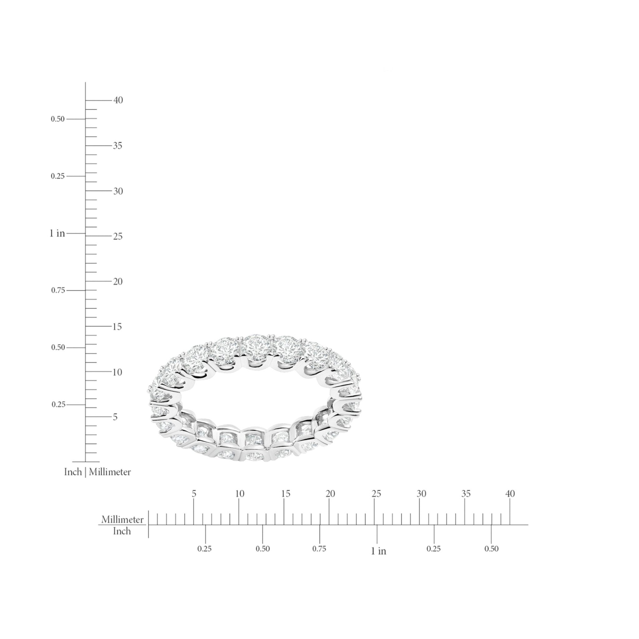 3ct Round Cut Eternity Band Finished in Platinum - CRISLU