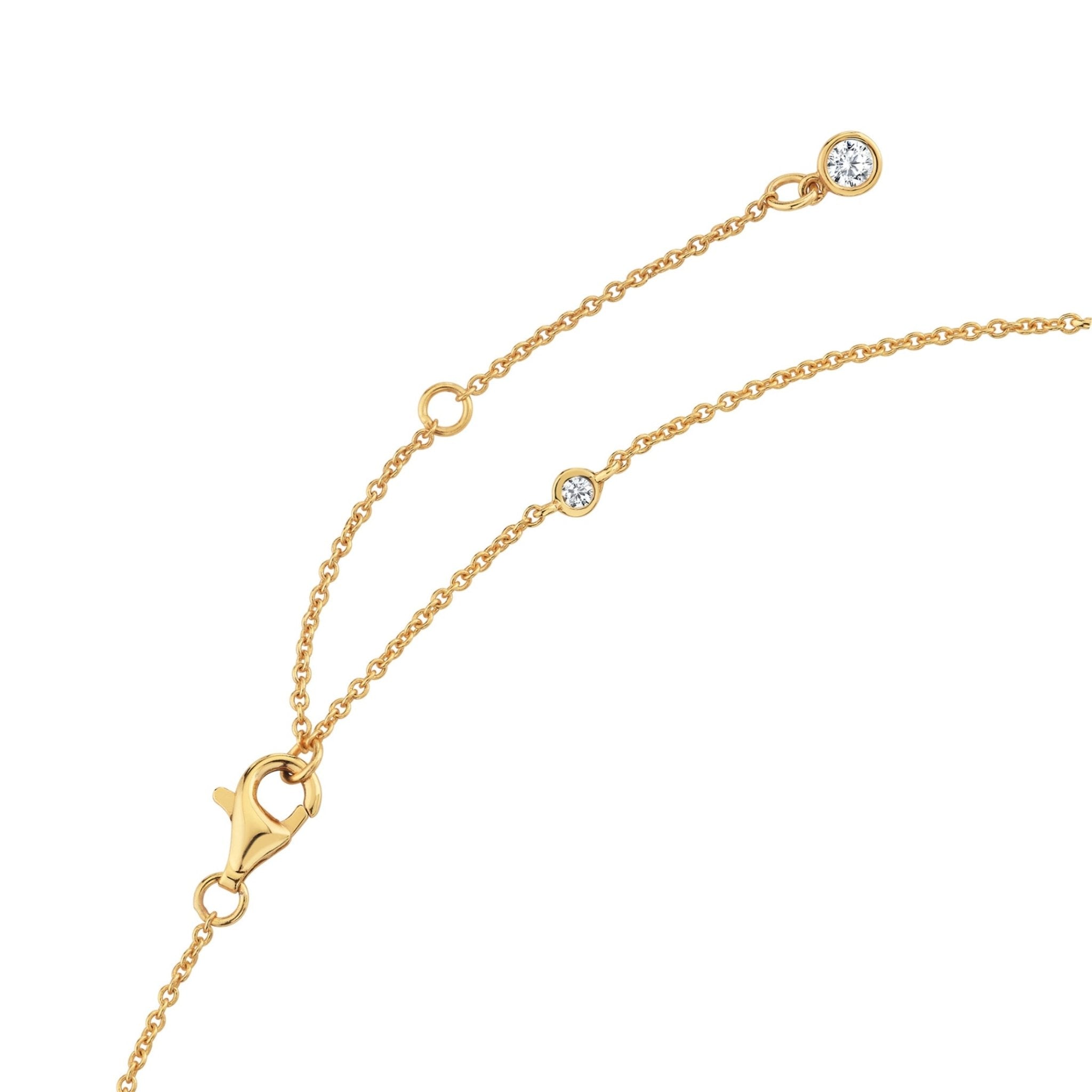 4mm 16" Station Necklace Finished in Gold - CRISLU