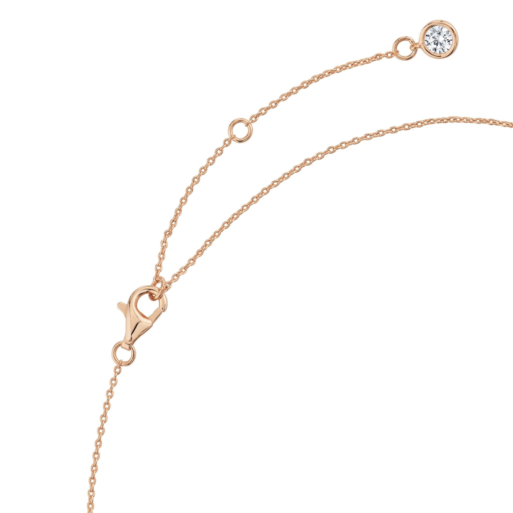 .50ct Bezel Pendant Finished in Rose Gold - CRISLU