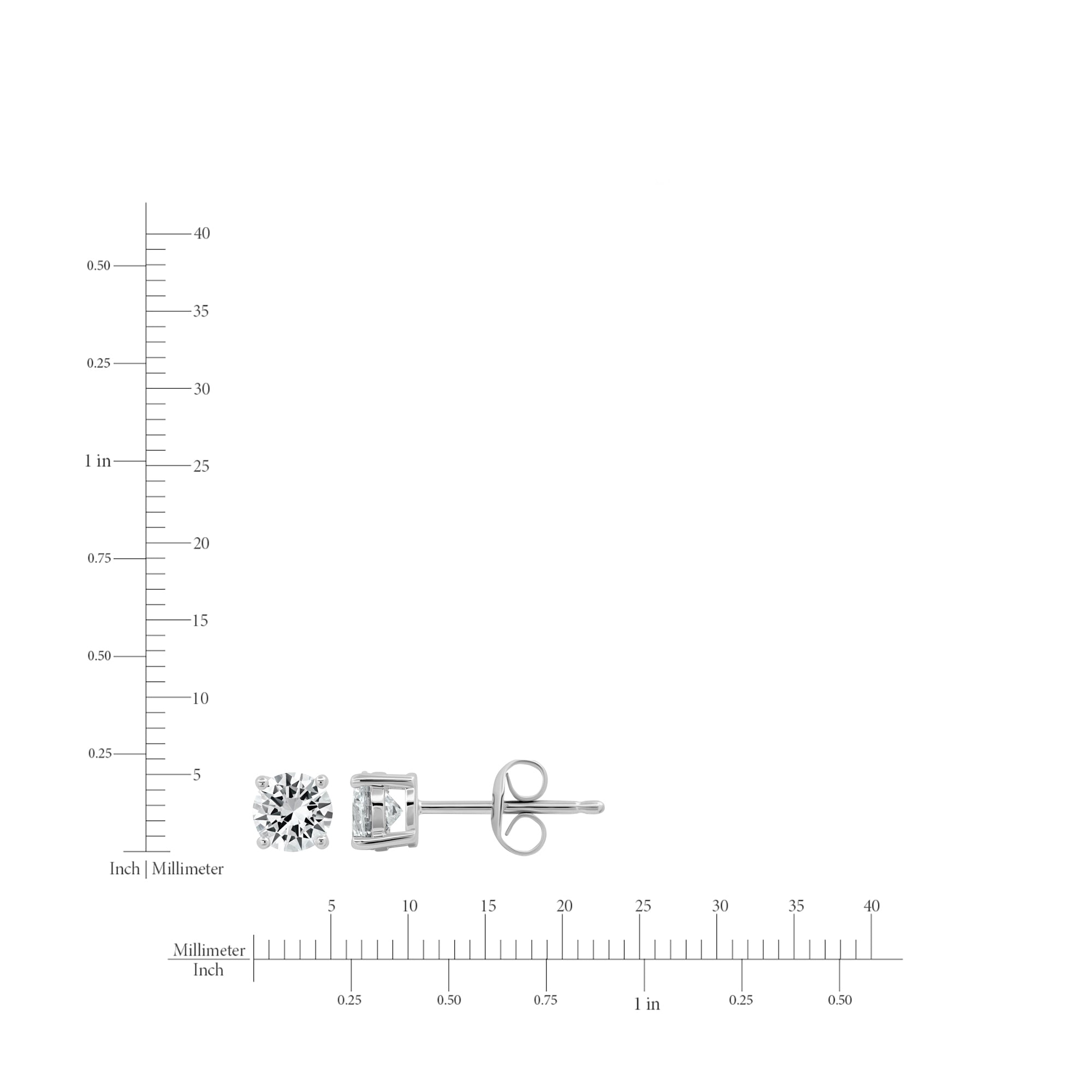 .50ct Brilliant Stud Earrings Finished in Platinum - CRISLU