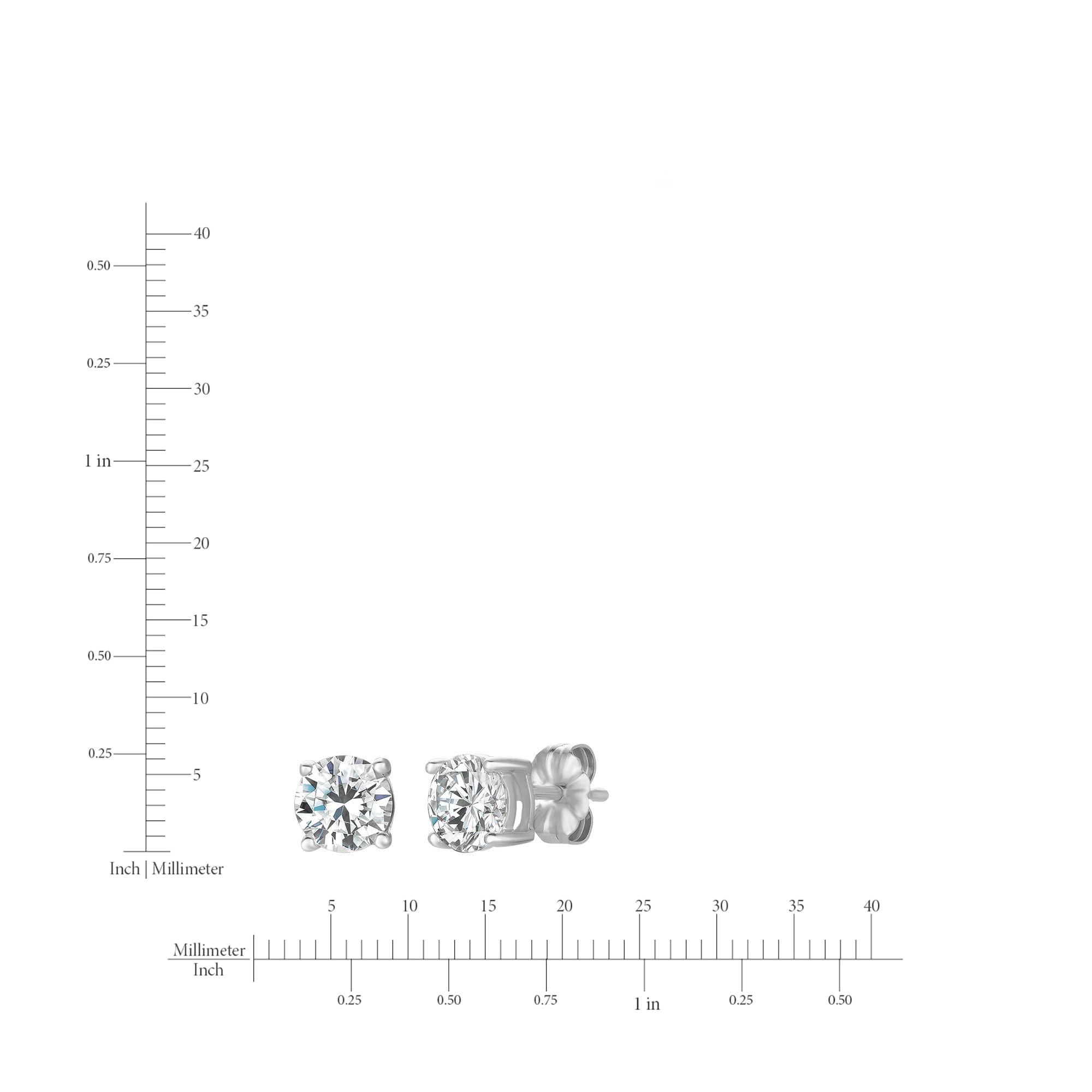 .75ct Brilliant Stud Earrings in Platinum