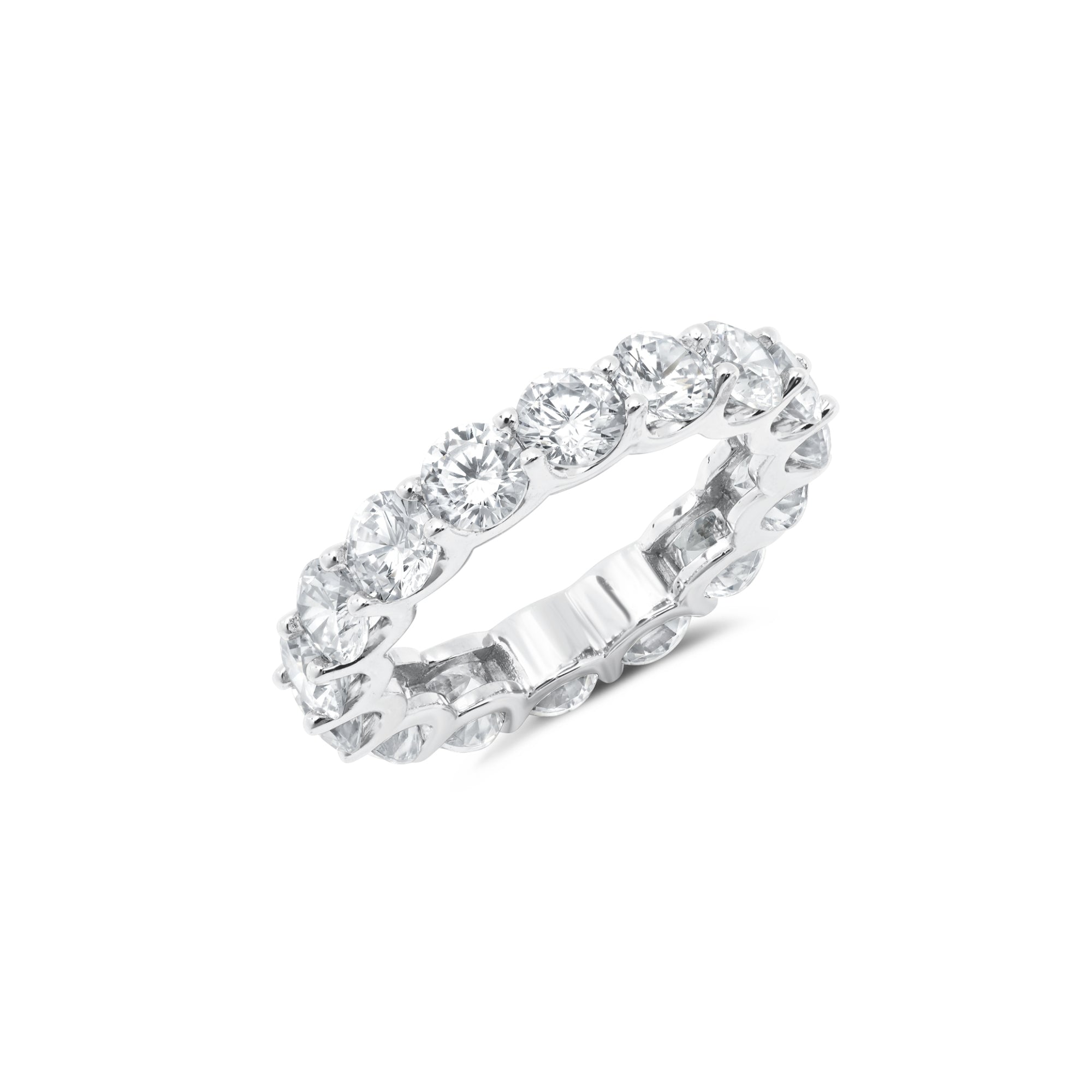 6.4ct Brilliant Eternity Band Finished in Platinum