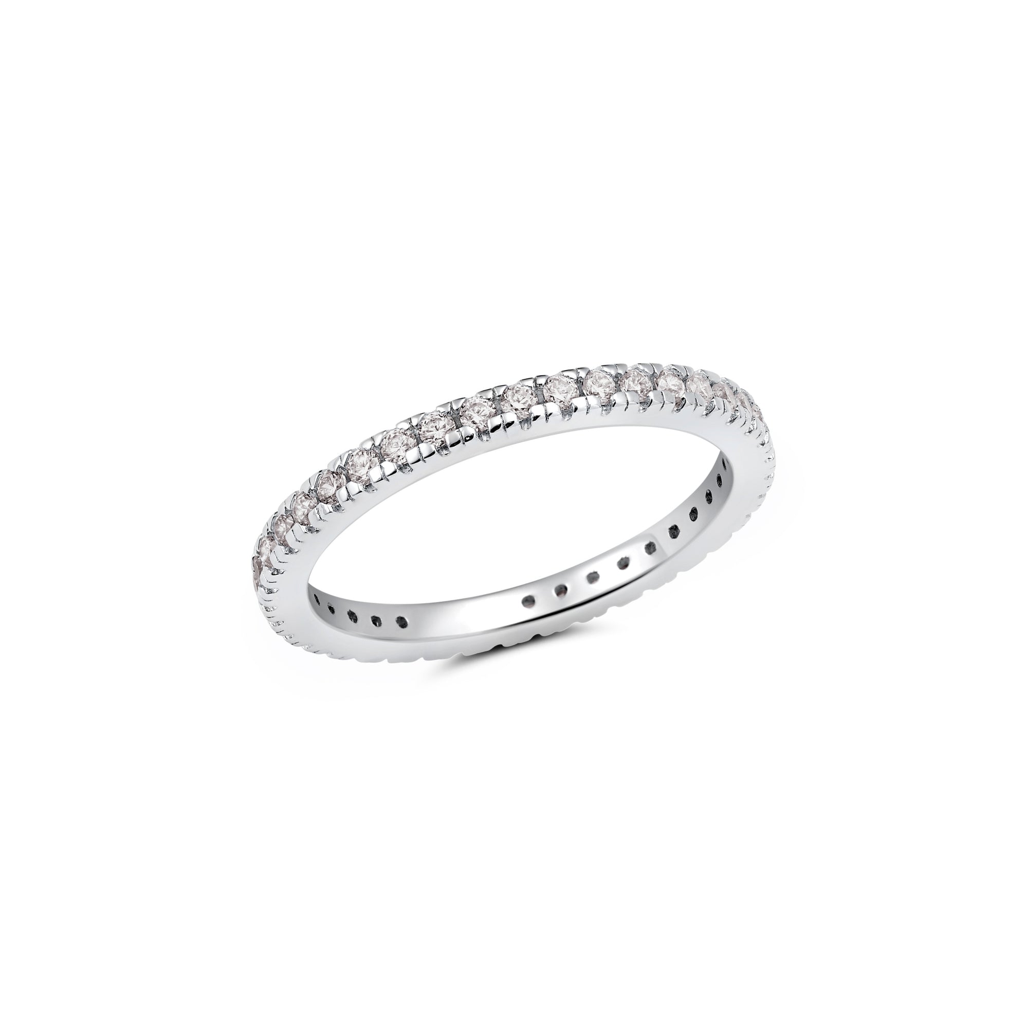 April Birthstone Eternity Band Finished in Platinum