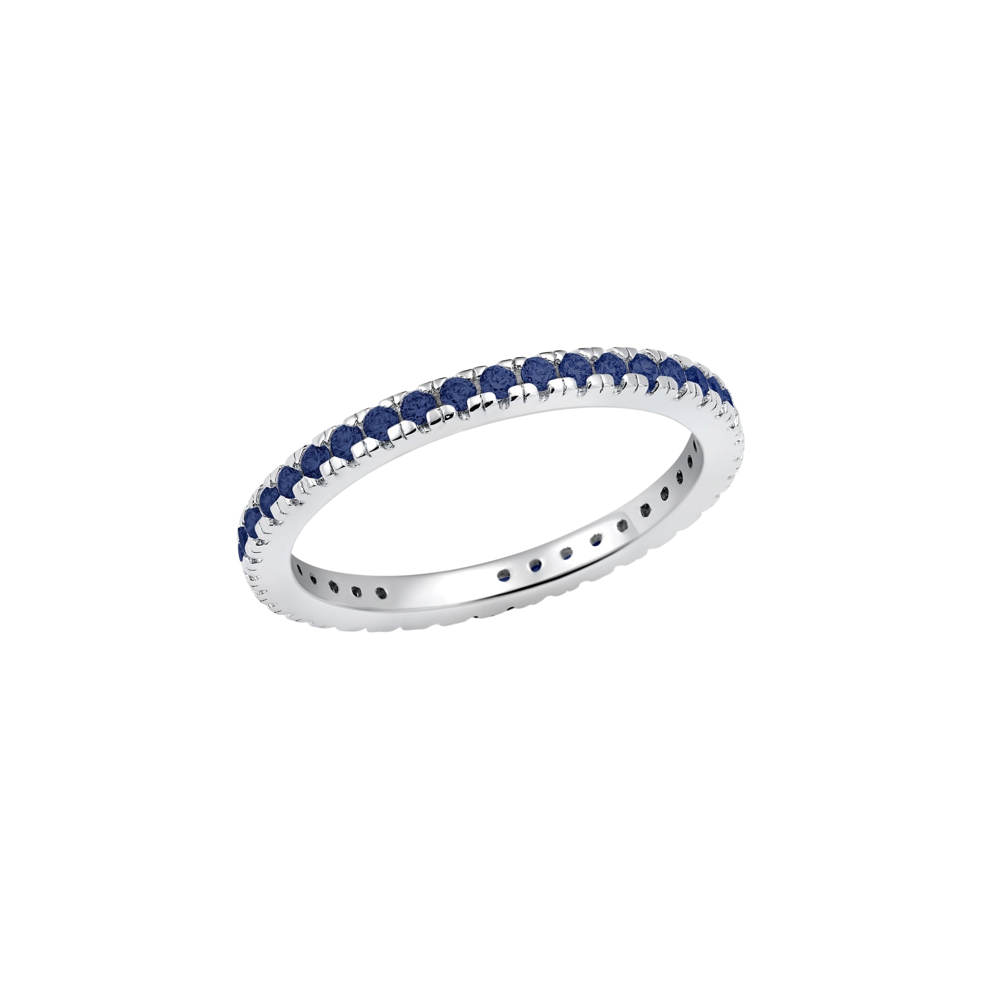 September Birthstone Eternity Band Finished in Platinum