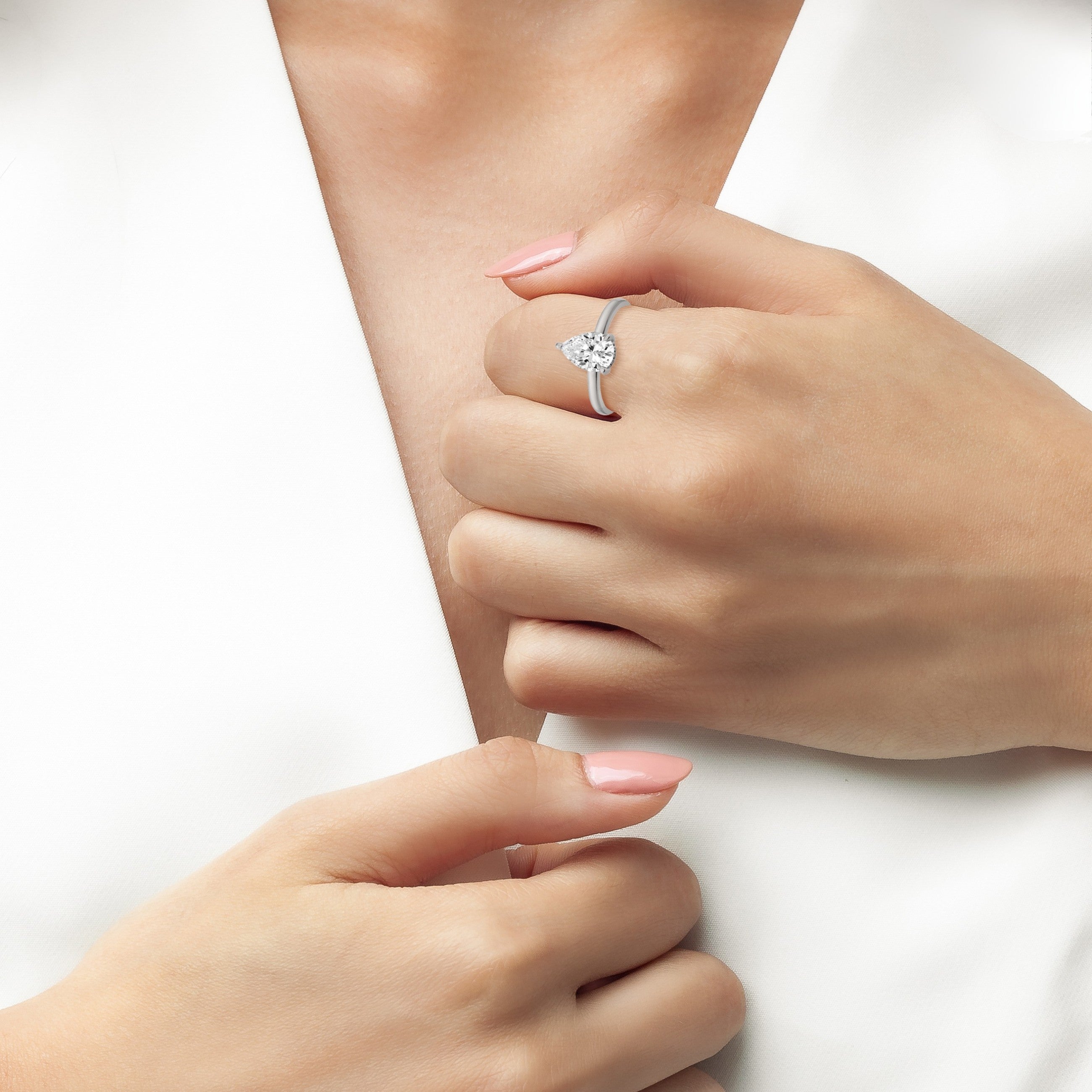 2.3ct Pear Cut Solitaire Ring
