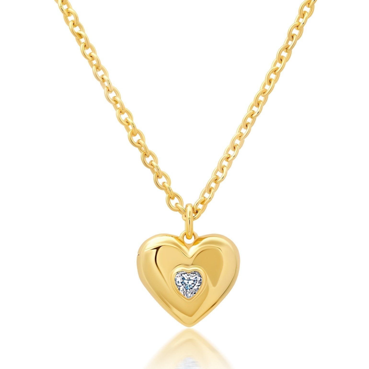 Adore Heart Locket in Gold - CRISLU