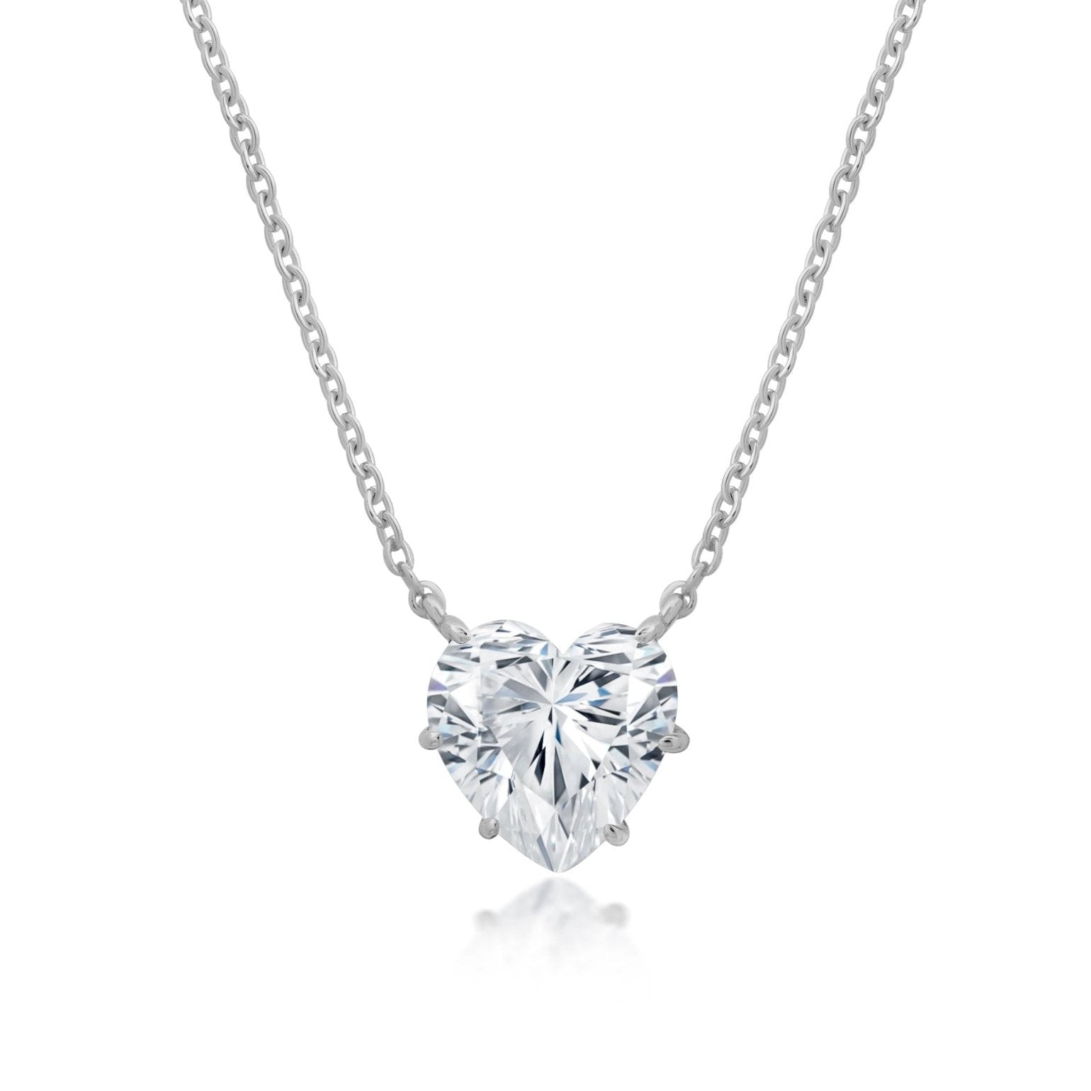Adore Pendant Heart Necklace in Platinum - CRISLU