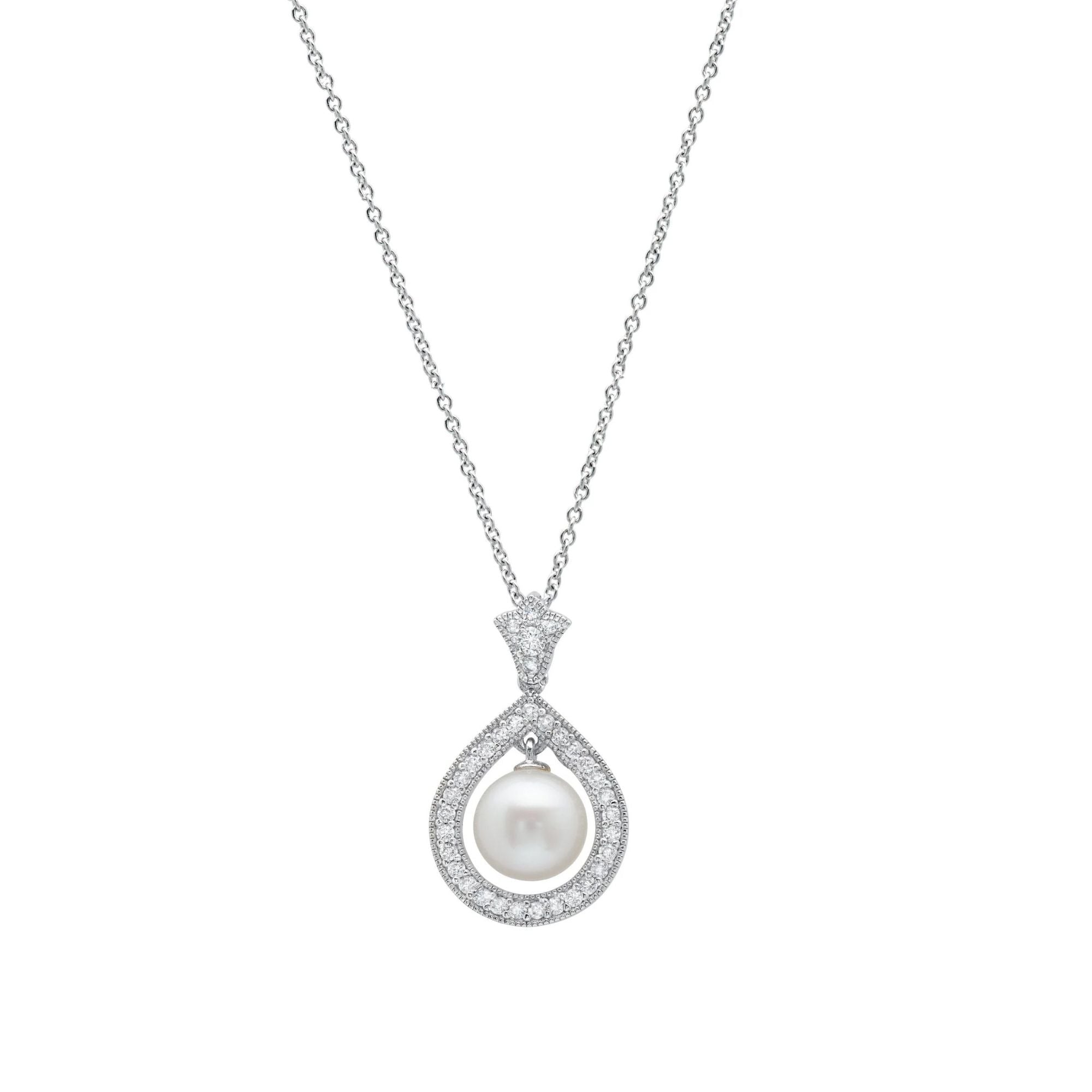 Andrew Prince by Crislu Pearl Cluster Drop Necklace Sale - CRISLU