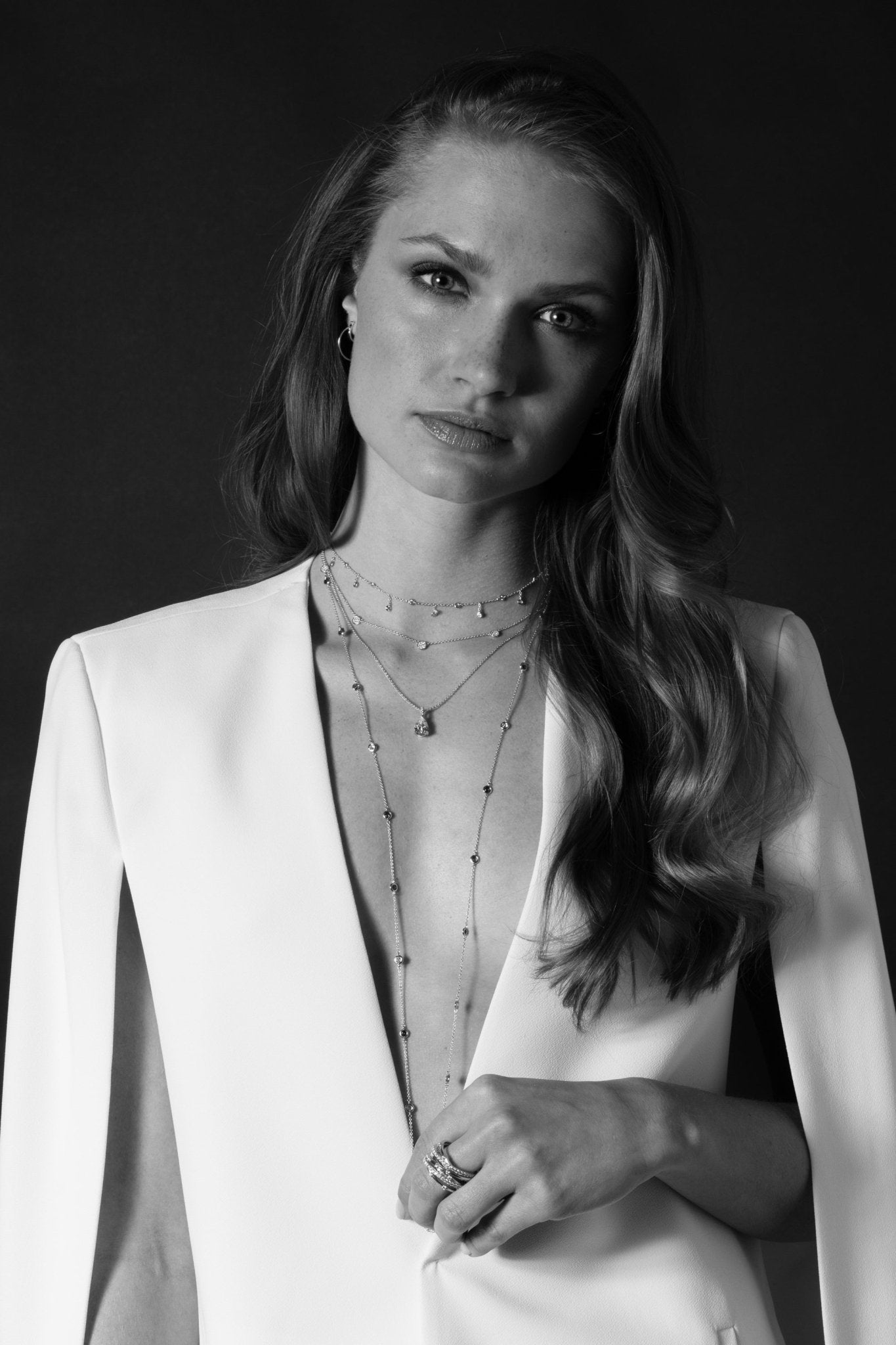 Aura 36" Station Necklace Finished in Platinum - CRISLU