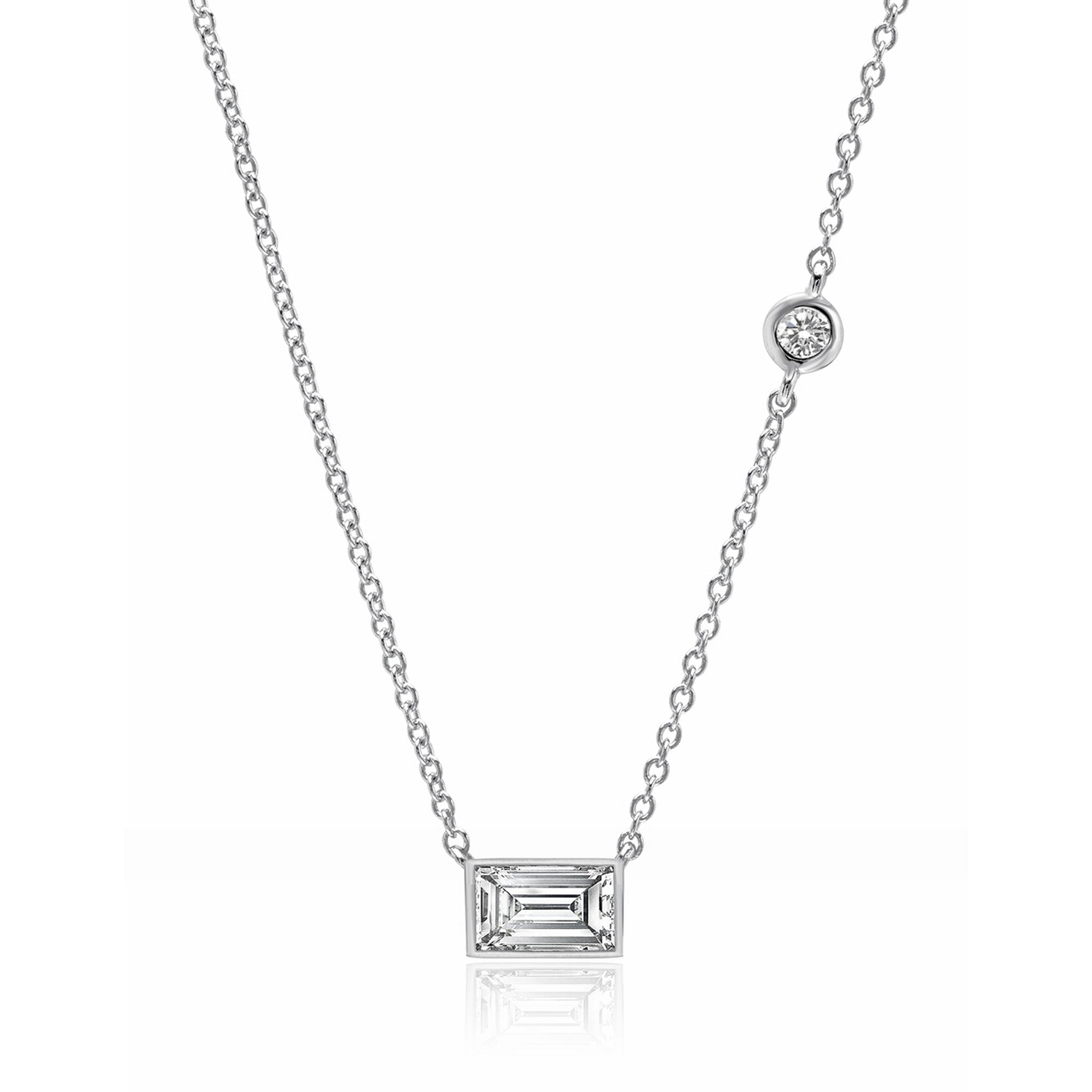 Baguette Asymmetrical Necklace - CRISLU