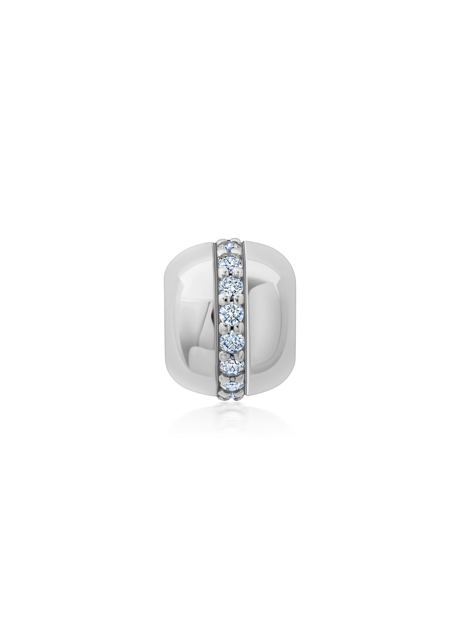 Ball Bead Charm in Platinum - CRISLU