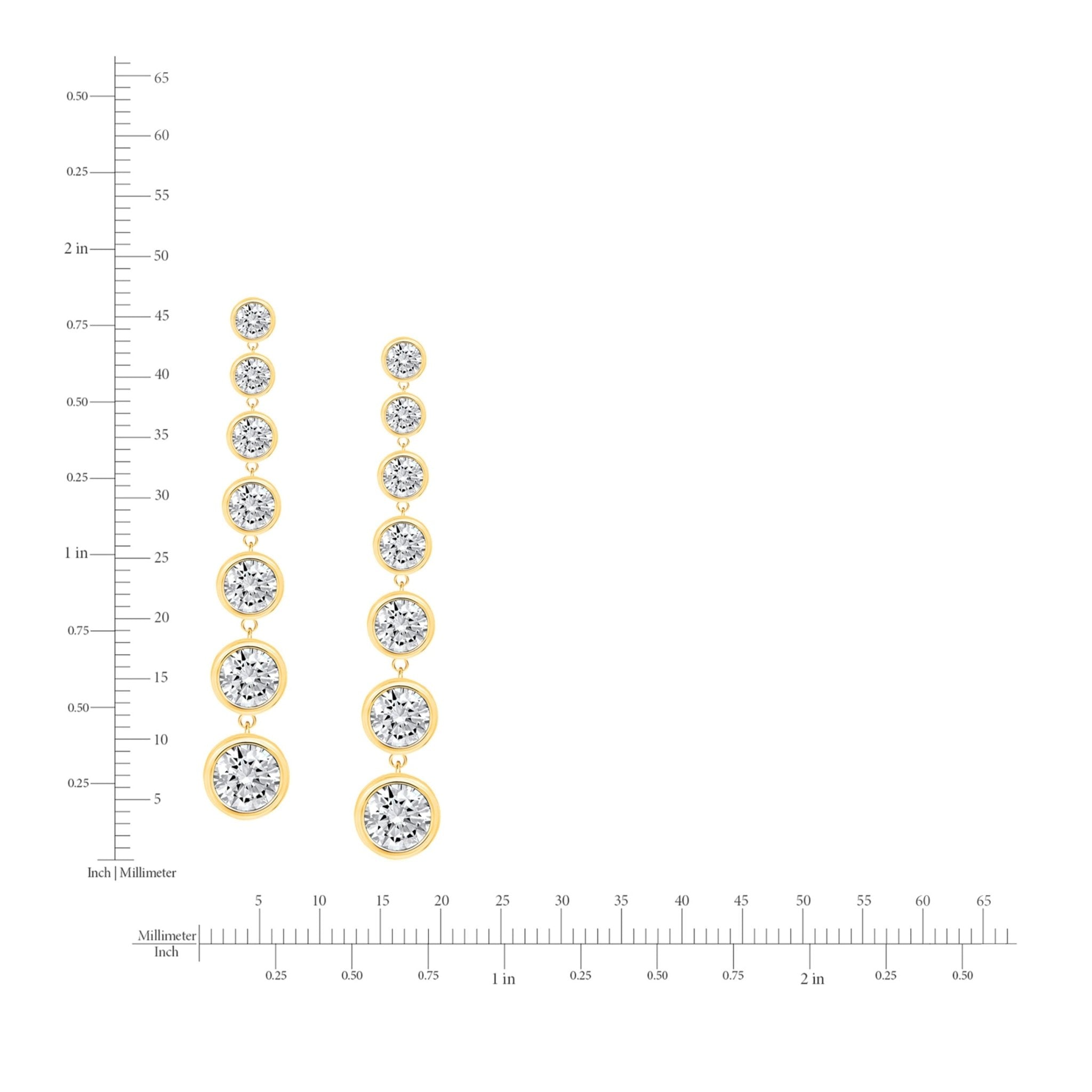 Bezel Set Drop Earrings Finished in 18kt Yellow Gold - CRISLU