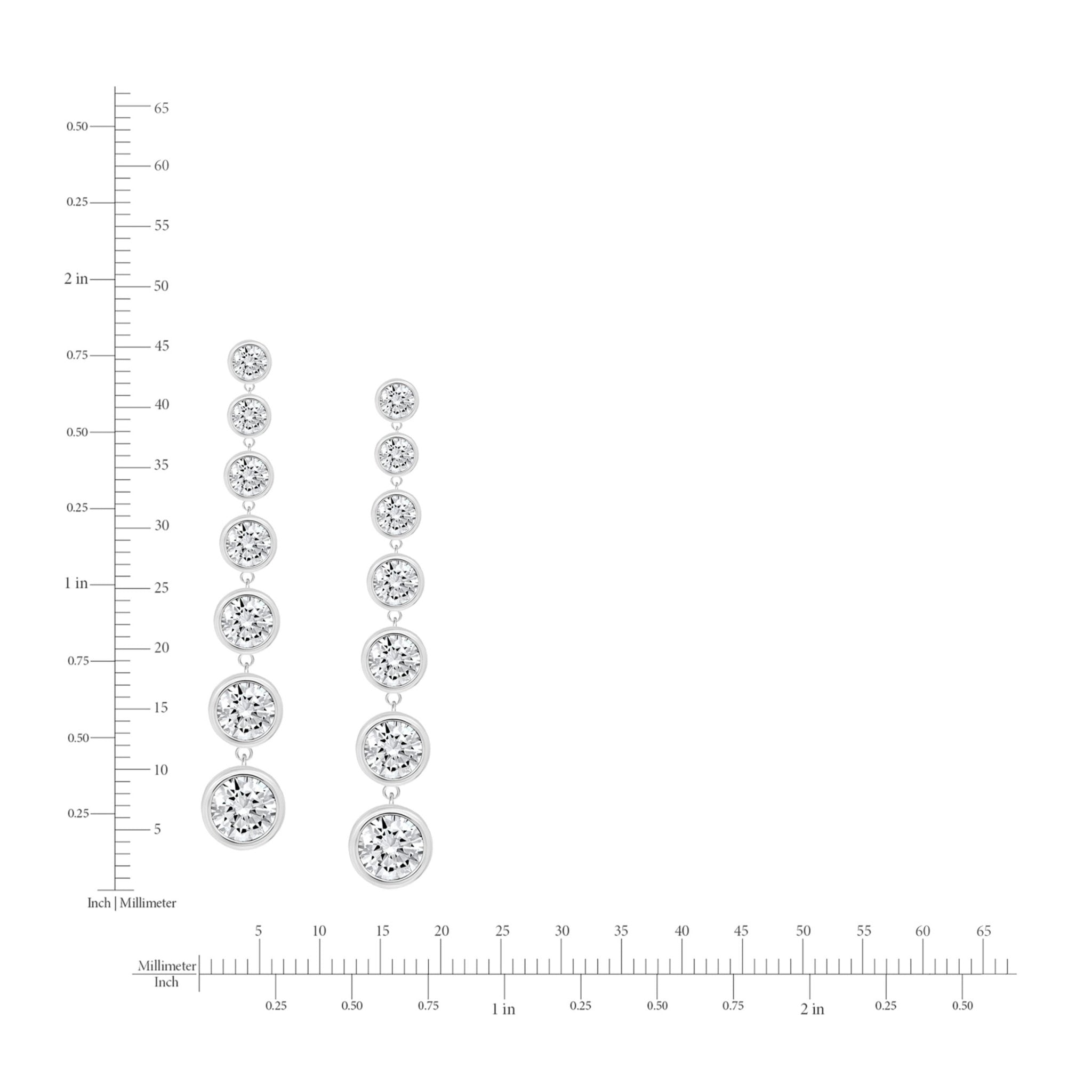 Bezel Set Drop Earrings Finished in Platinum - CRISLU