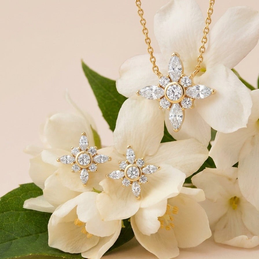 Bloom Marquise Floral Pendant Necklace - CRISLU