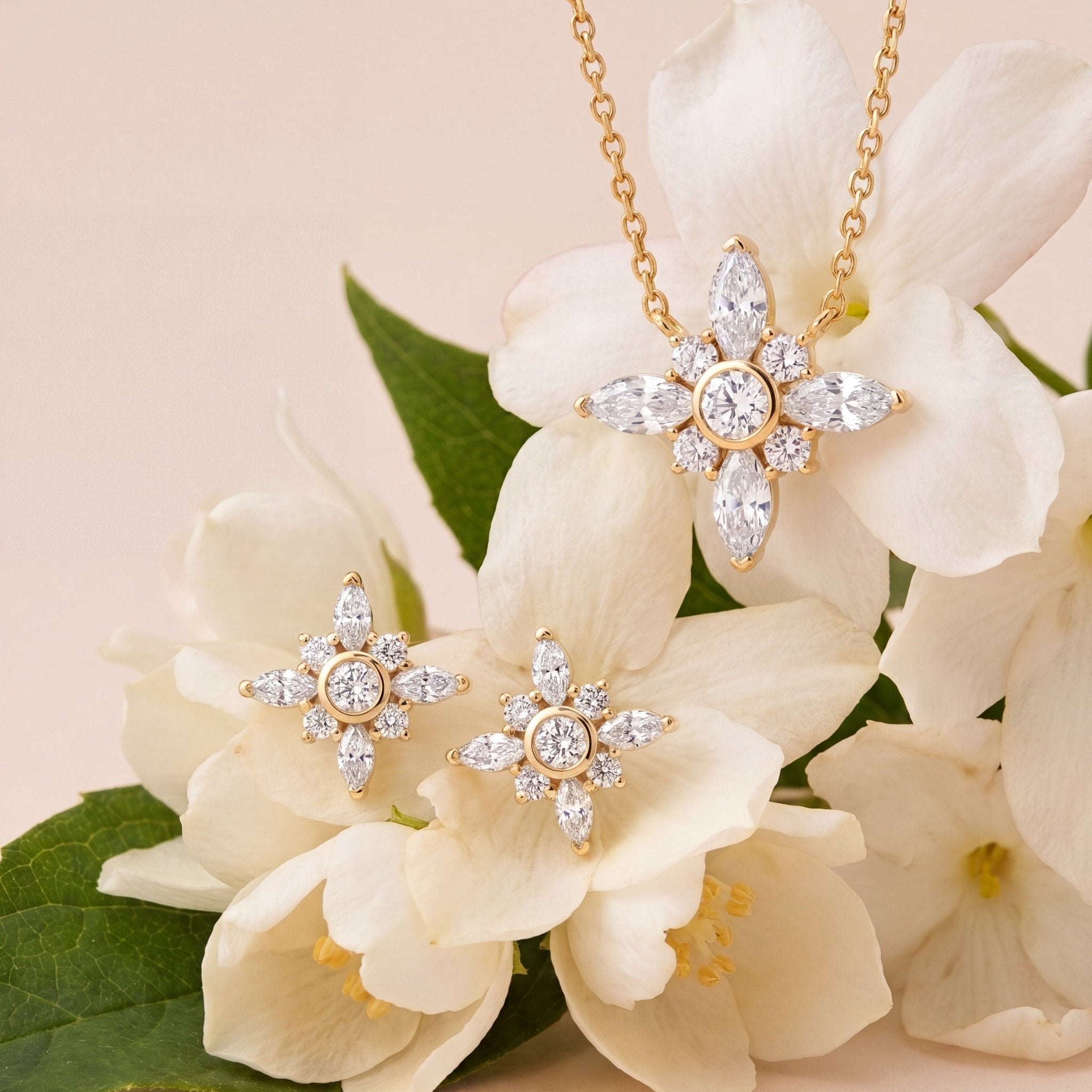 Bloom Marquise Floral Pendant Necklace - CRISLU