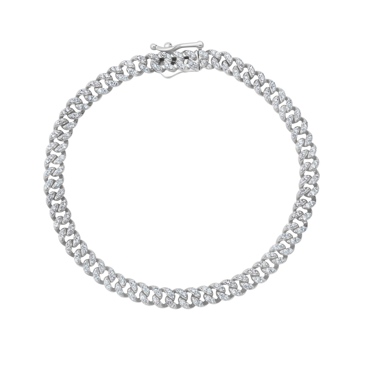 Cabana Cuban Link Bracelet in Platinum - CRISLU