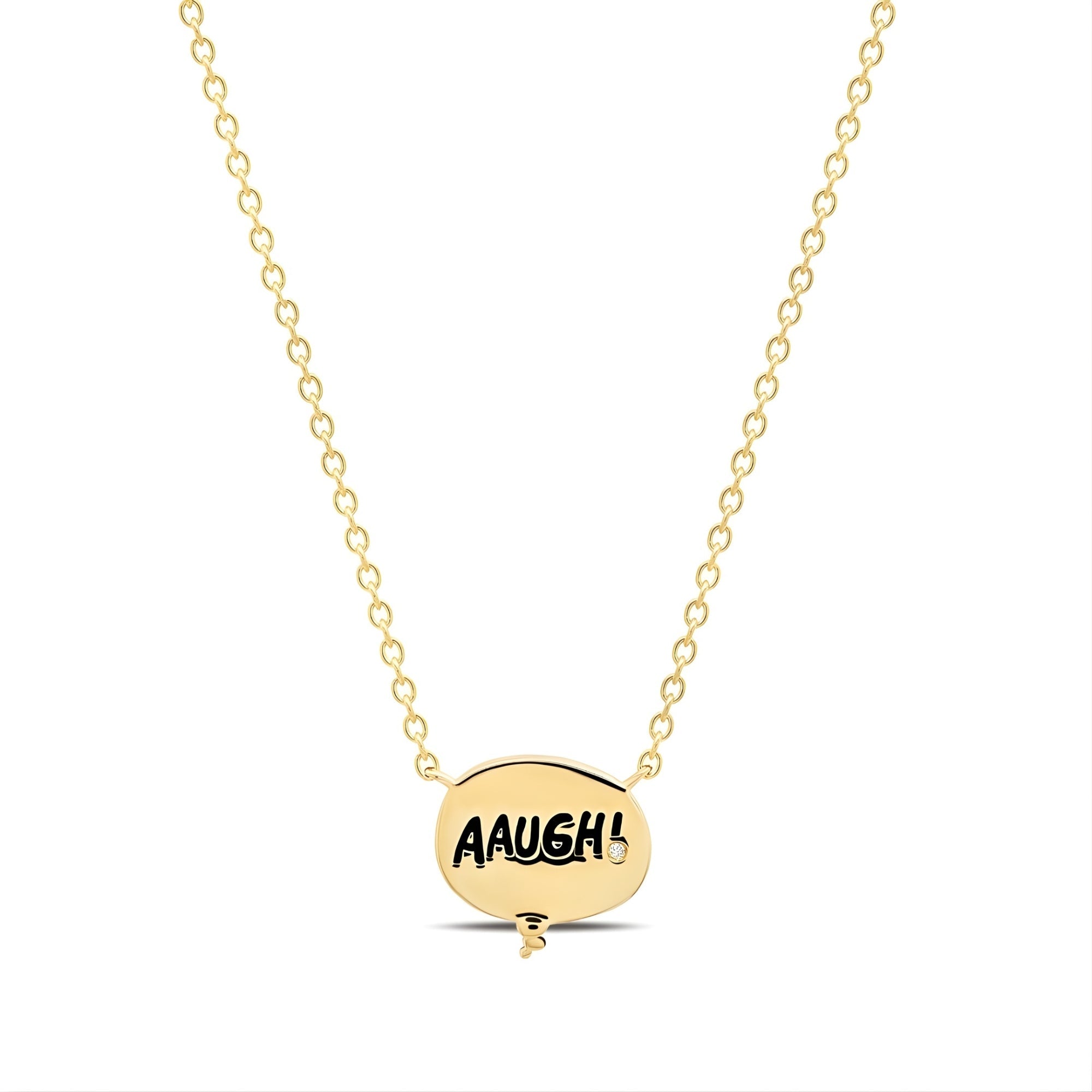 Charlie Brown Thought Balloon .925 Sterling Silver Necklace - CRISLU