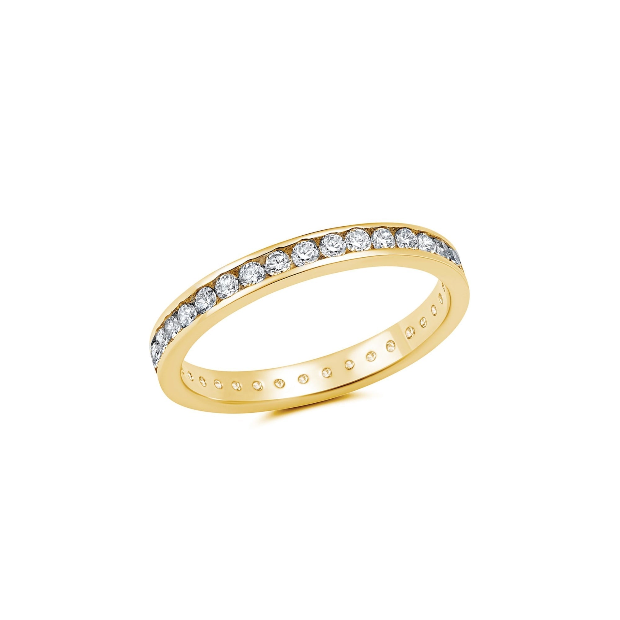 Classic Thin Eternity Band Finished in Gold - CRISLU
