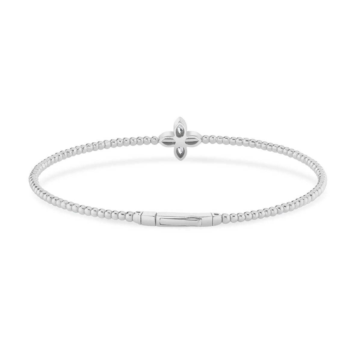 Contour Clover Beaded Bangle - CRISLU