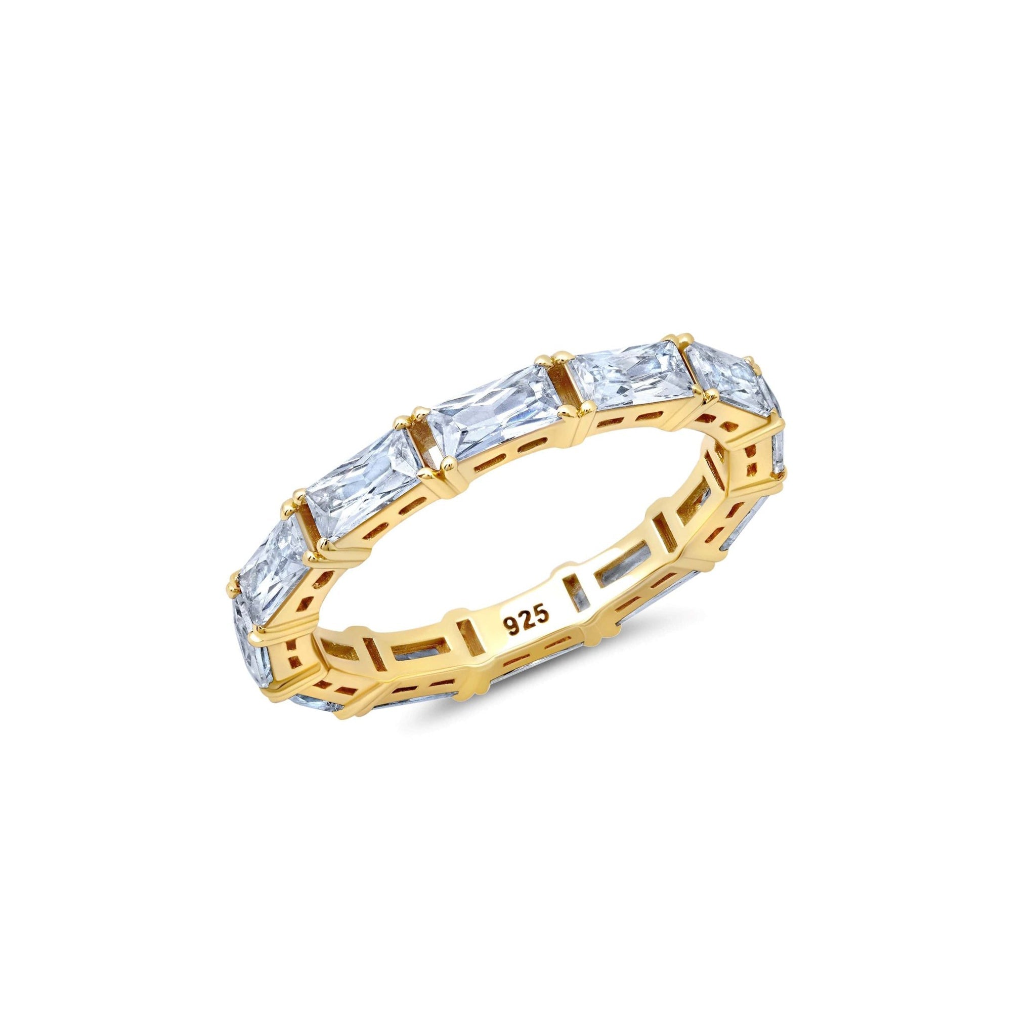 East West Baguette Eternity Ring - CRISLU