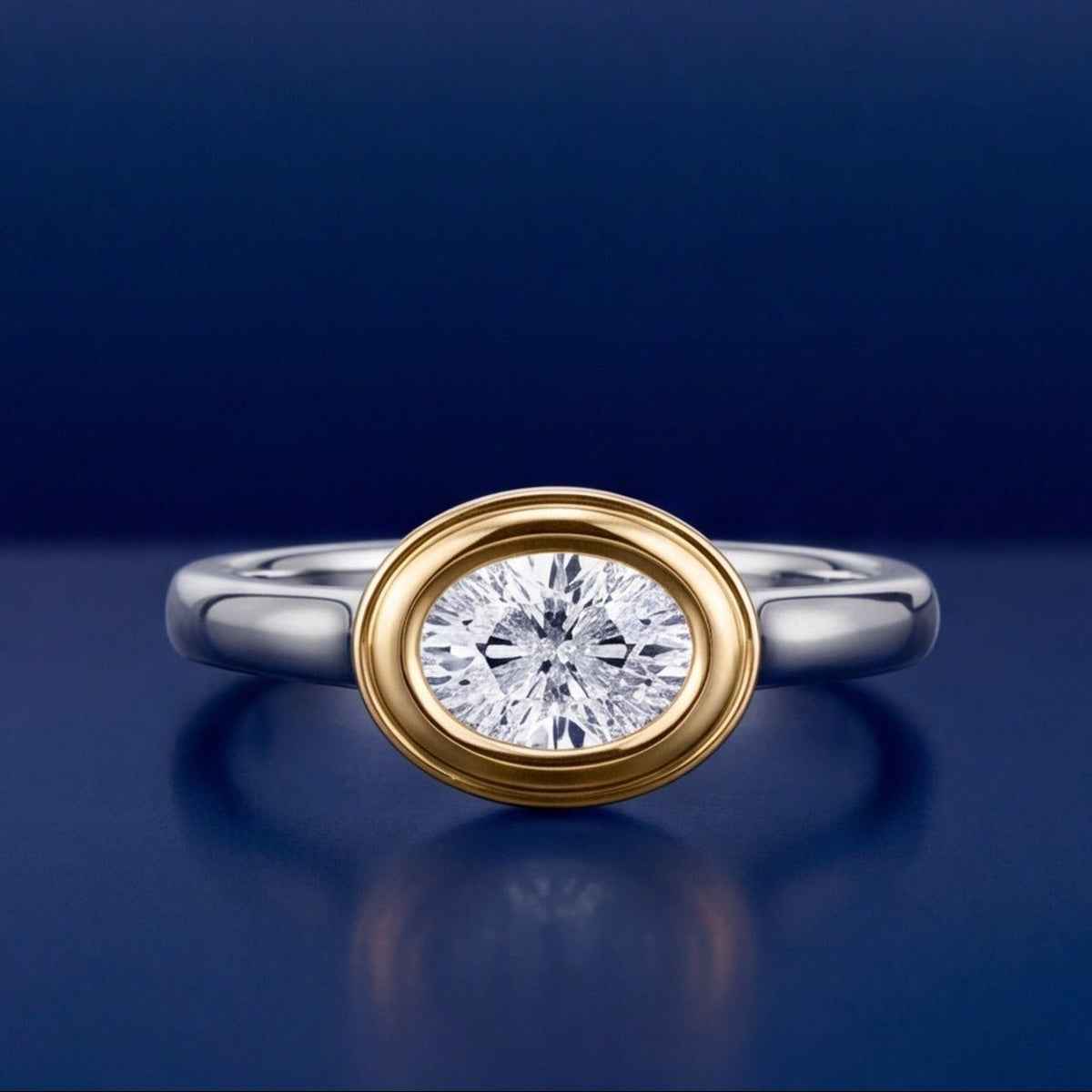 Ellipse Oval Solitaire Ring - CRISLU